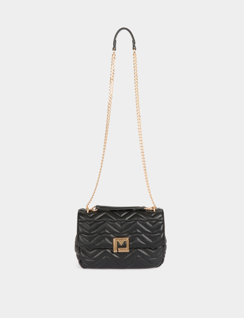gesteppte tasche mit m schnalle schwarz damen Gesteppte Tasche mit M-Schnalle schwarz damen