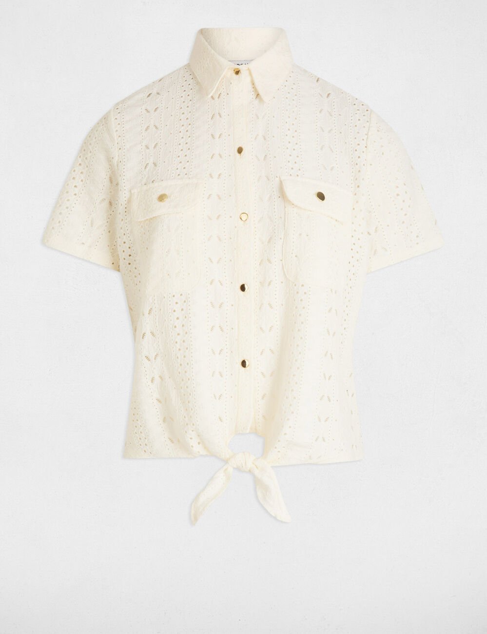 Hemd mit kurzen &Auml;rmeln elfenbein damen