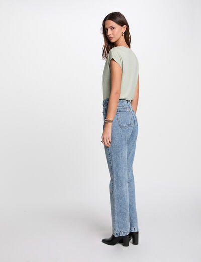 T-shirt manches courtes vert clair femme
