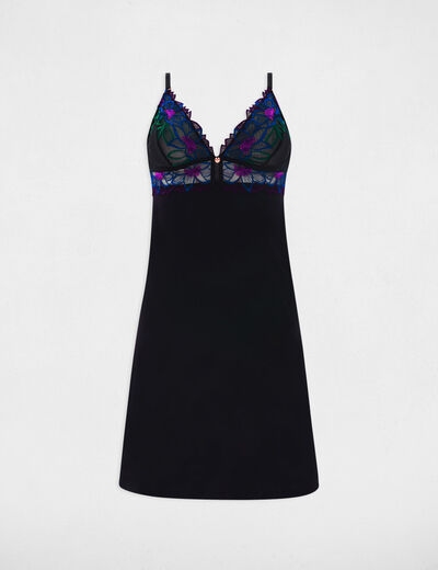 Nuisette en dentelle noir femme