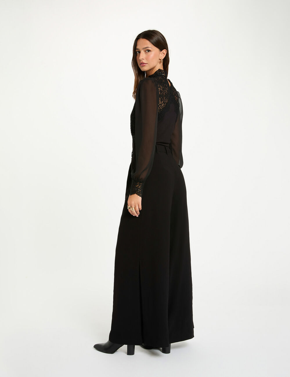 Spitzenbody schwarz damen