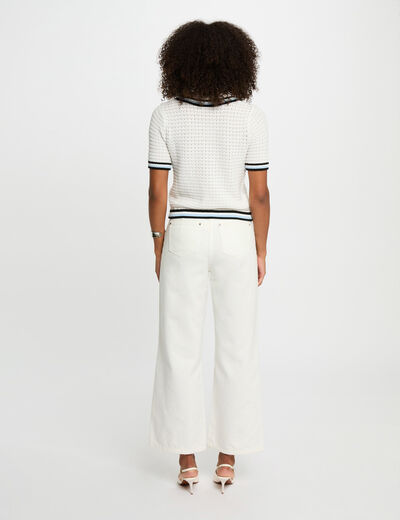 Gilet manches courtes blanc femme