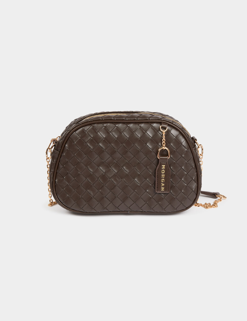 Sac tress&eacute; marron fonc&eacute; femme