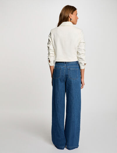 Veste manches longues blanc femme
