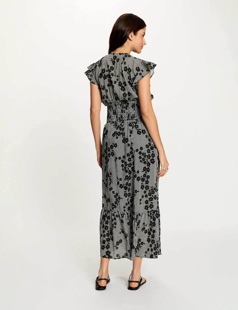 Chemise col v imprim&eacute;e multicolore femme