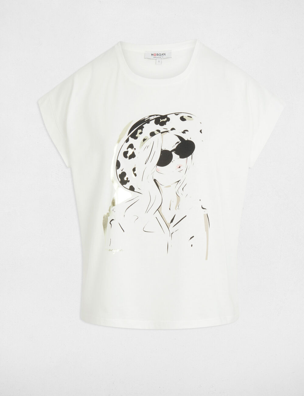 T-shirt mit Aufschrift weiss damen