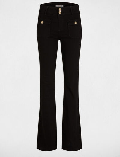 Bootcut-Jeans mit Pattentaschen schwarz damen