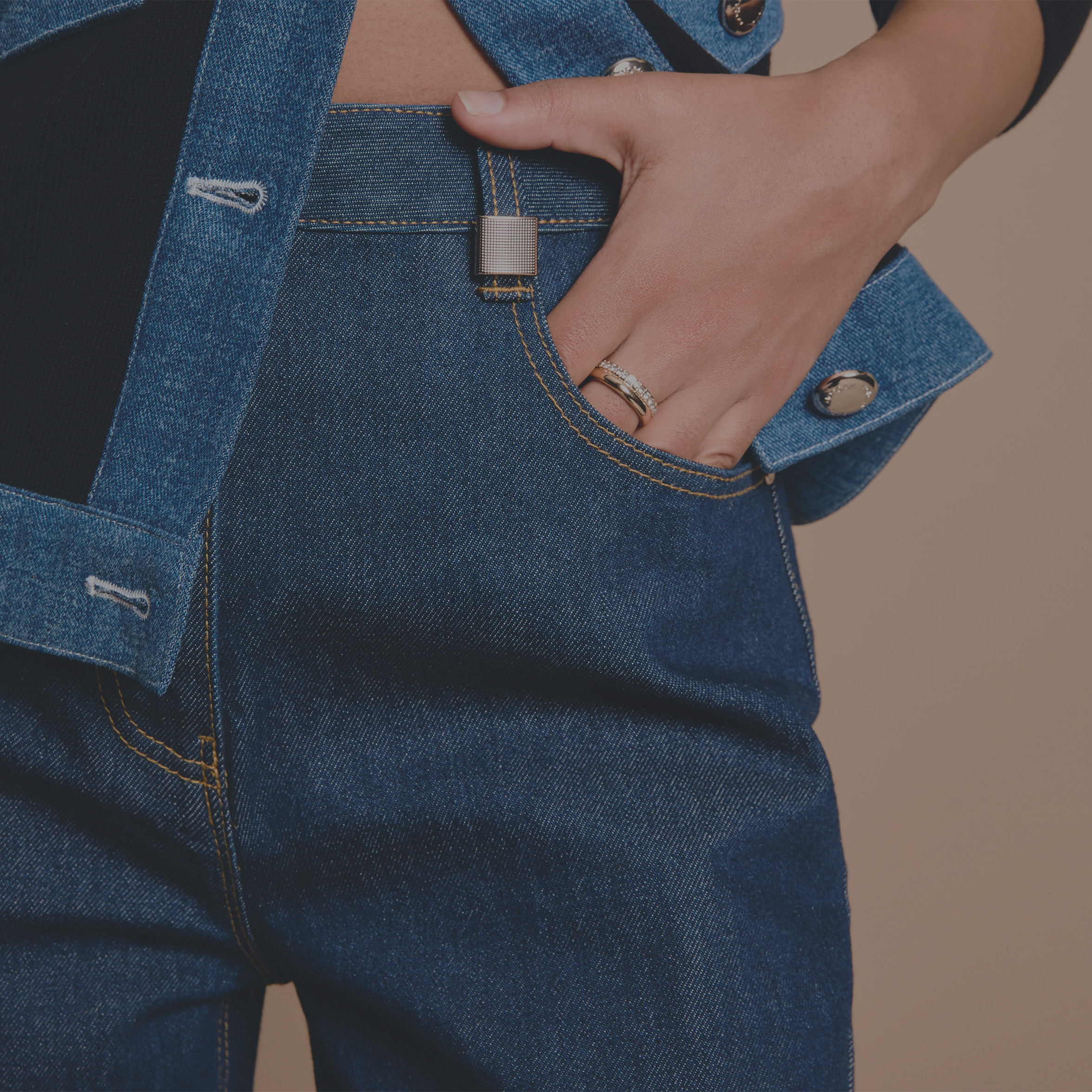 pantalon taille haute femme