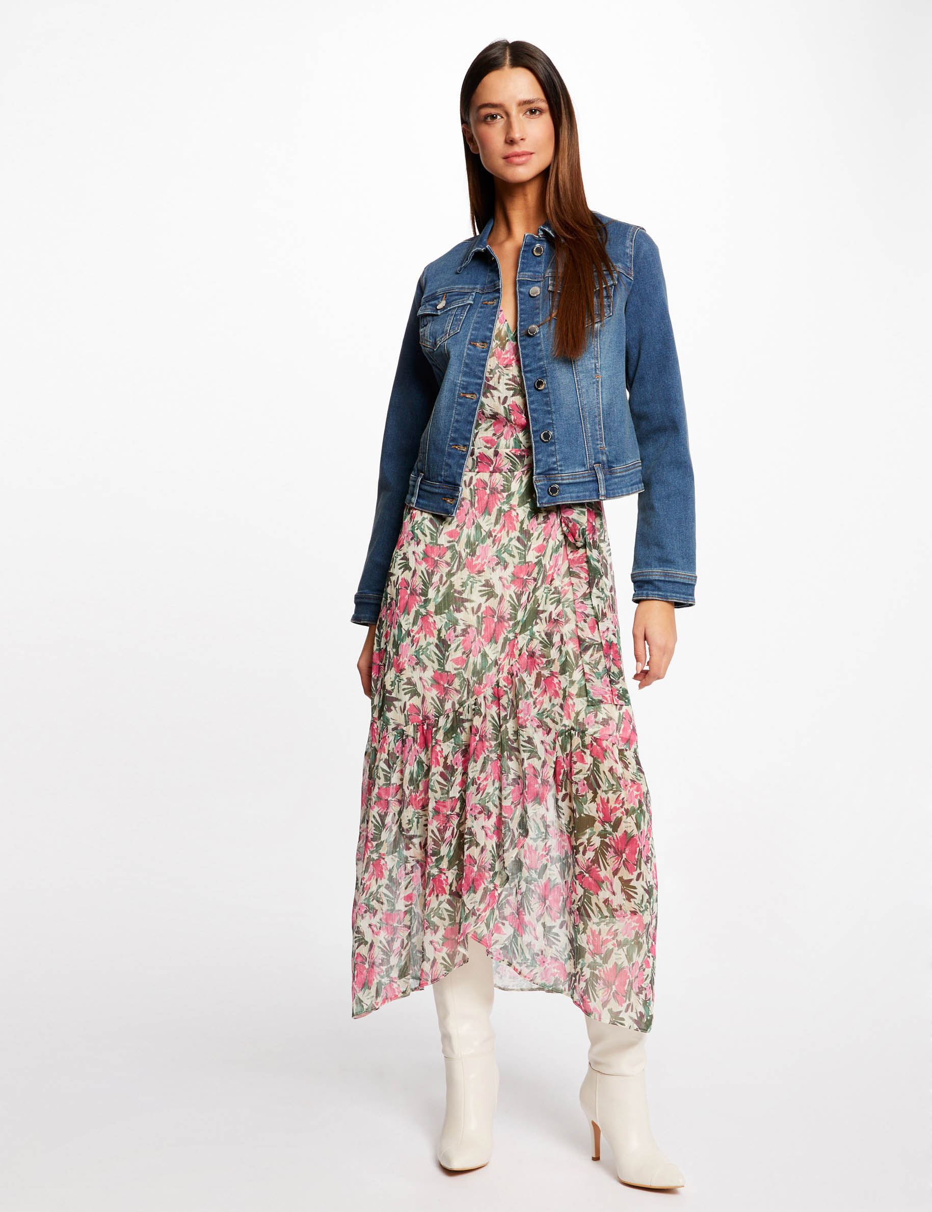 Gerade gekn&ouml;pfte Jeansjacke stone-denim damen