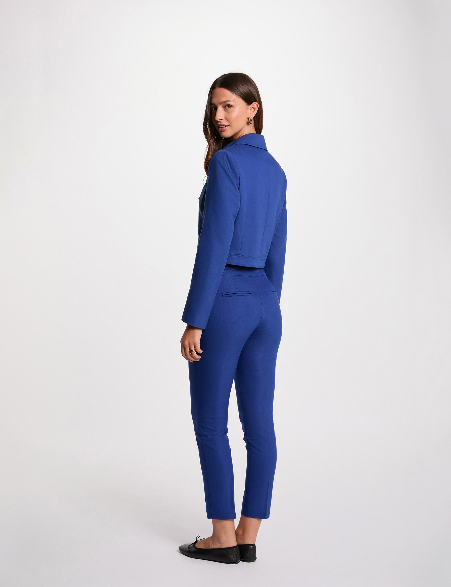 78 zigarettenhose elektrisch blau damen 7/8-Zigarettenhose elektrisch blau damen