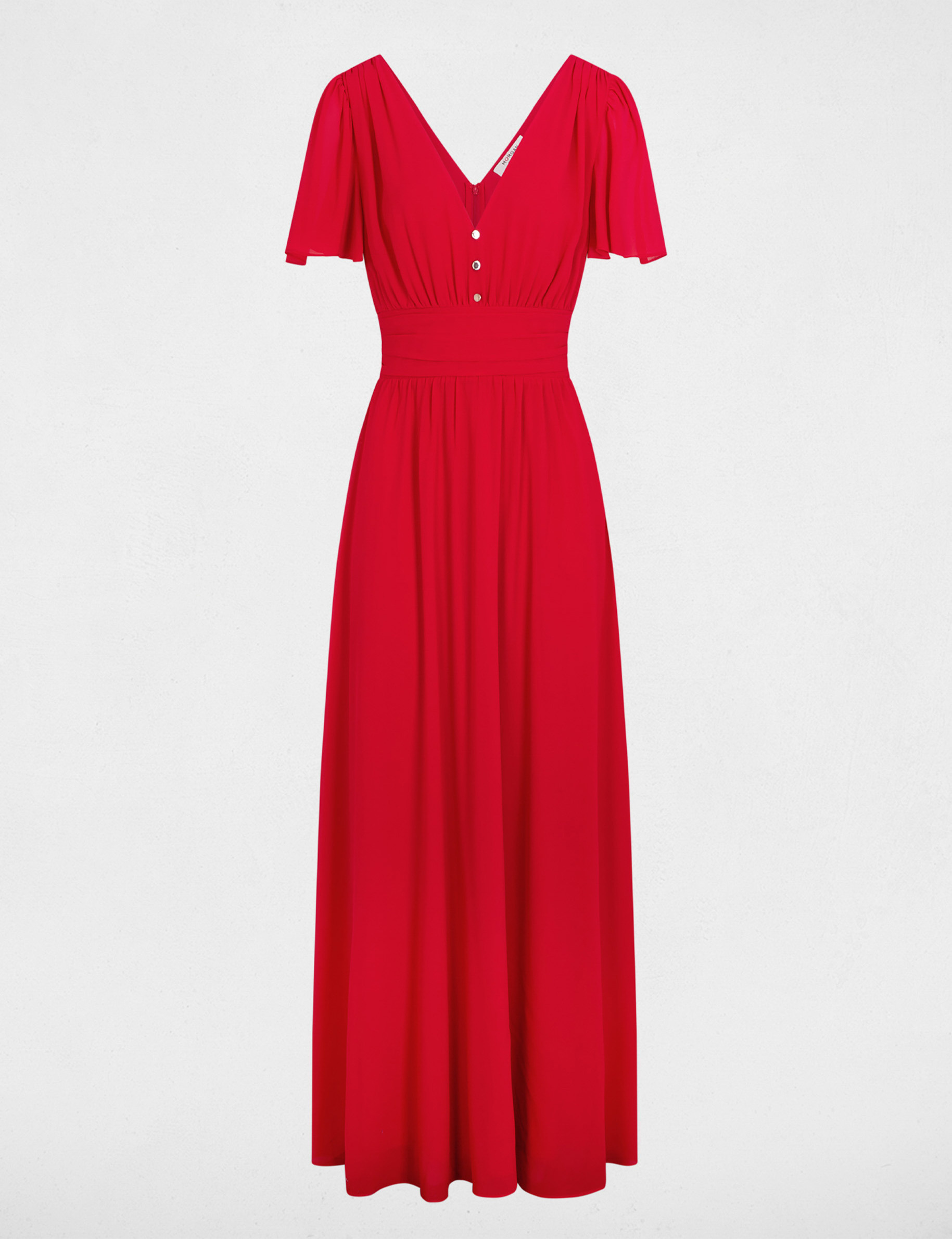 Robe longue fluide rouge femme
