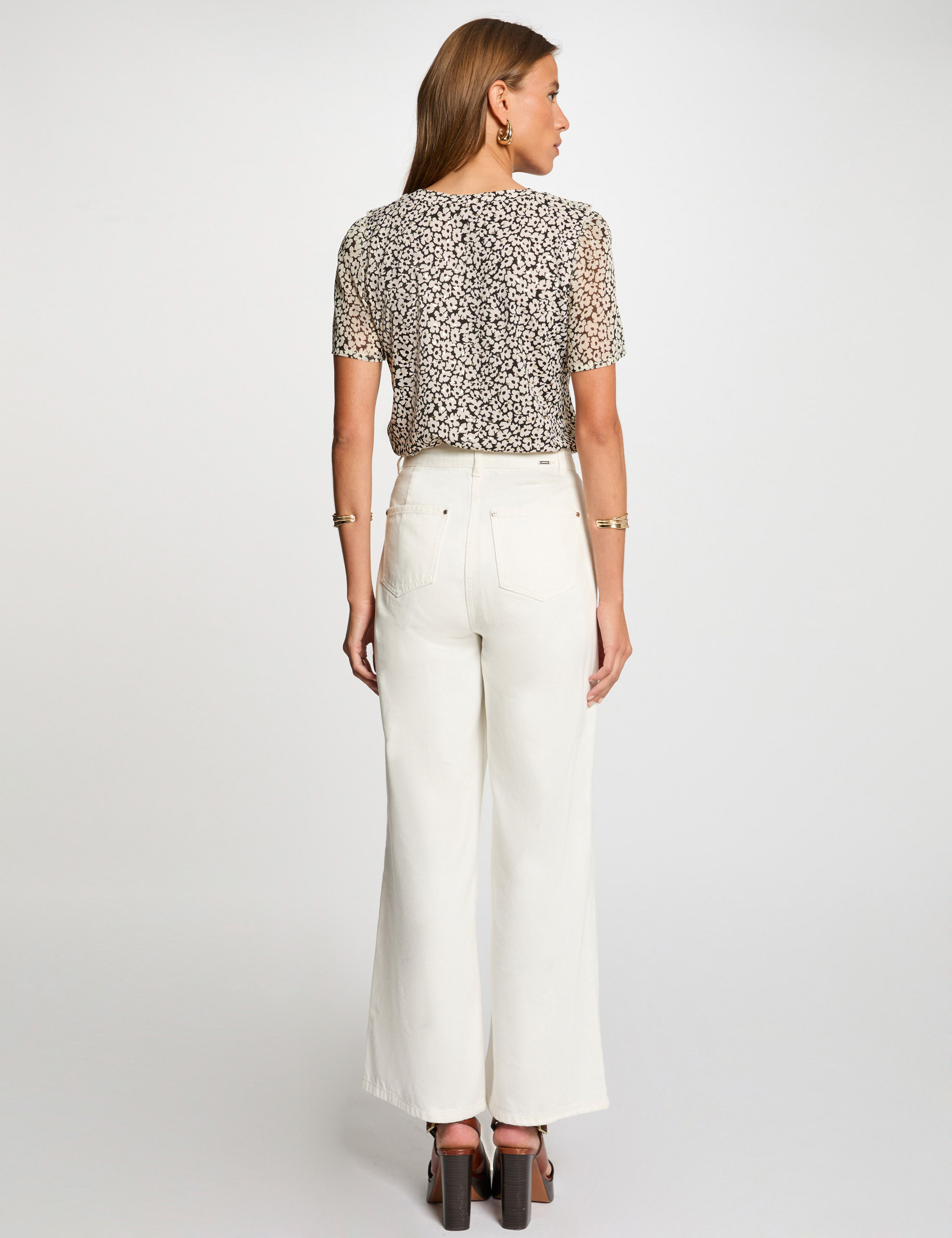 bluse mit kurzen armeln weiss damen Bluse mit kurzen Ärmeln weiss damen