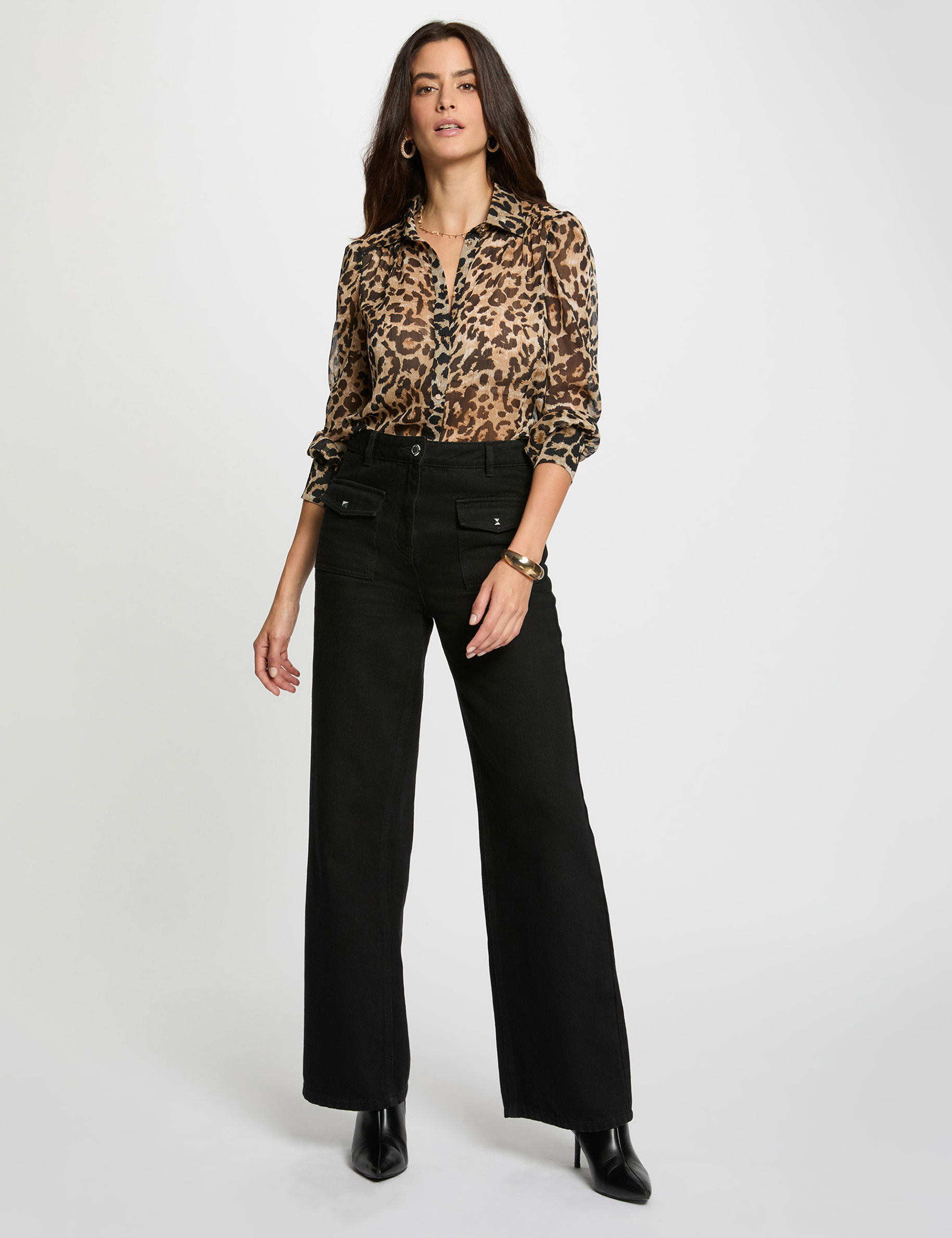 bedrucktes voile hemd mehrfarbig damen Bedrucktes Voile-Hemd mehrfarbig damen