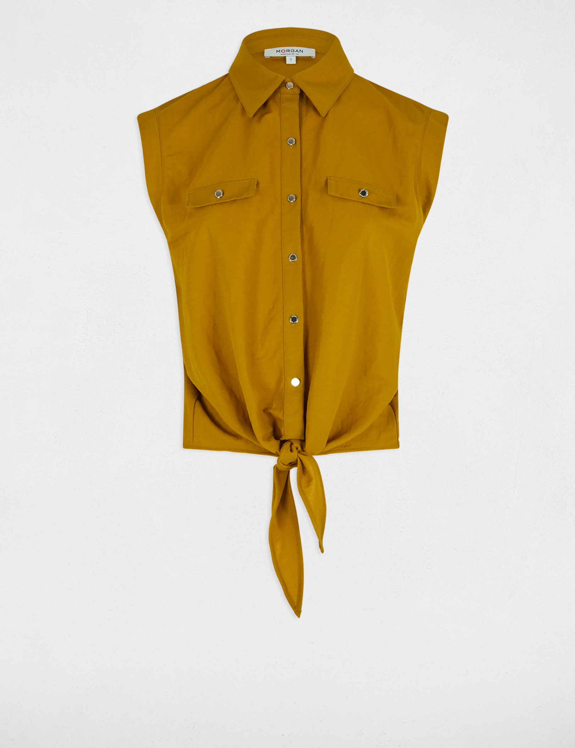 blouse sans manches jaune moutarde femme Blouse sans manches jaune moutarde femme