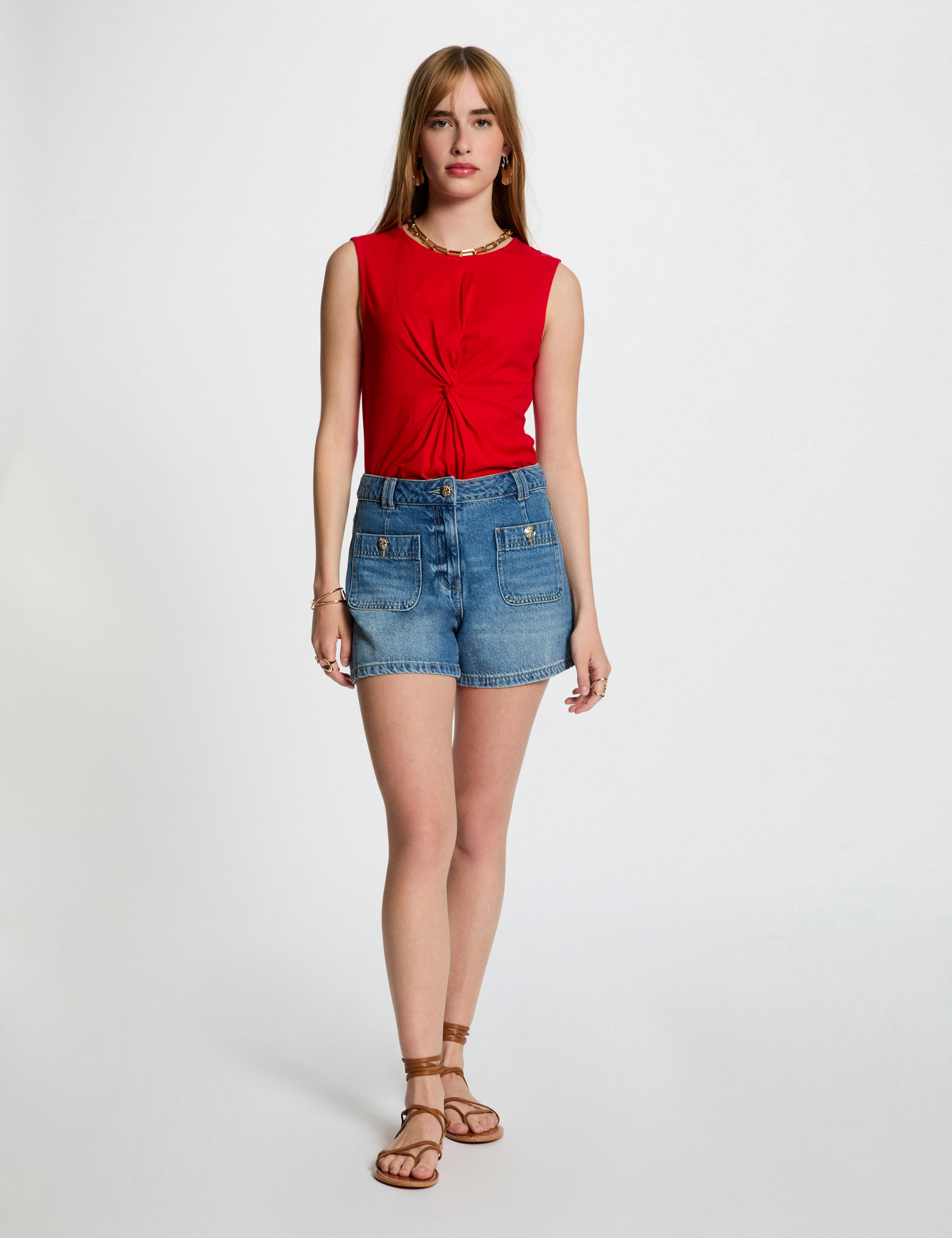 armelloses t shirt rot damen Ärmelloses T-shirt rot damen