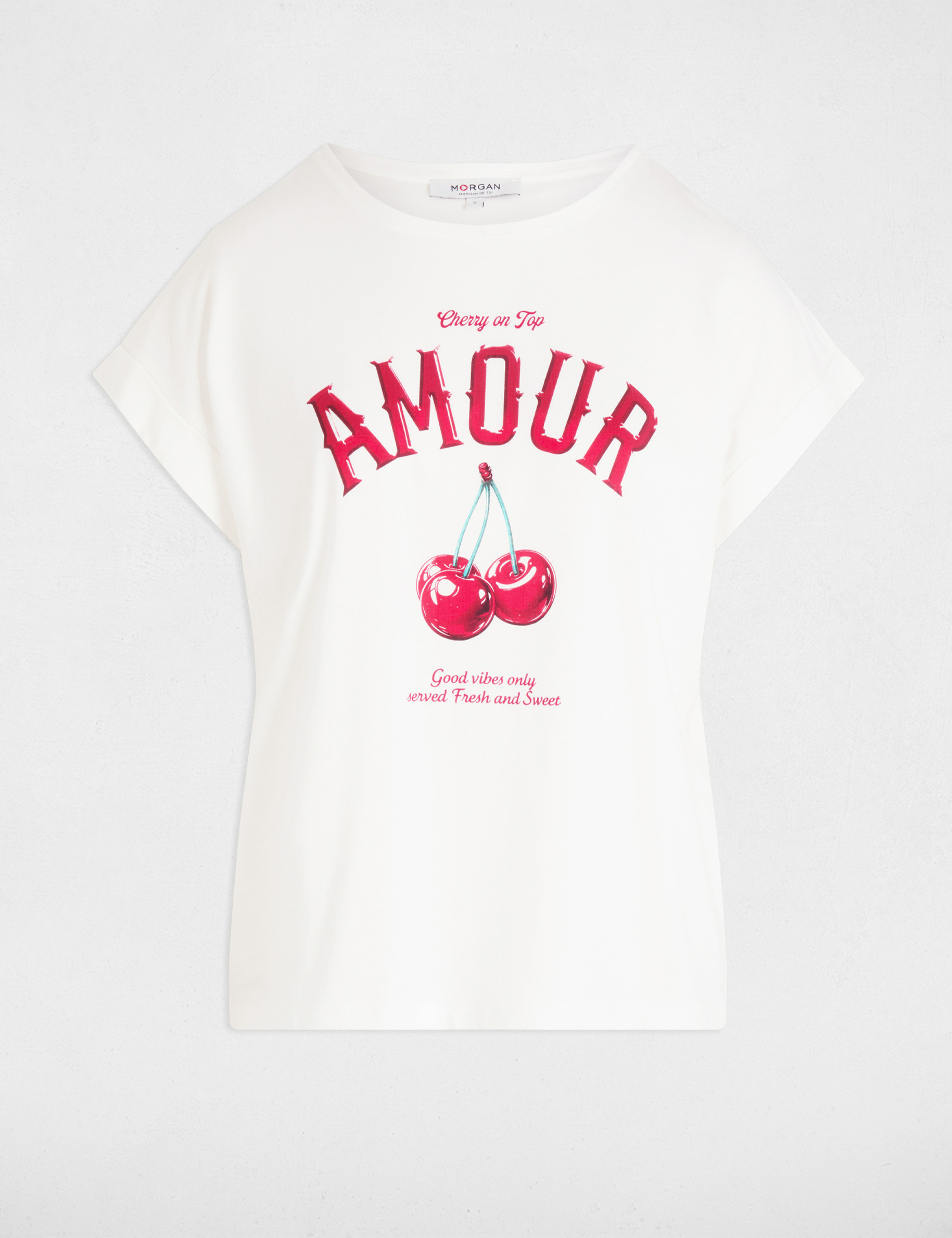 t shirt mit aufschrift weiss damen T-shirt mit Aufschrift weiss damen