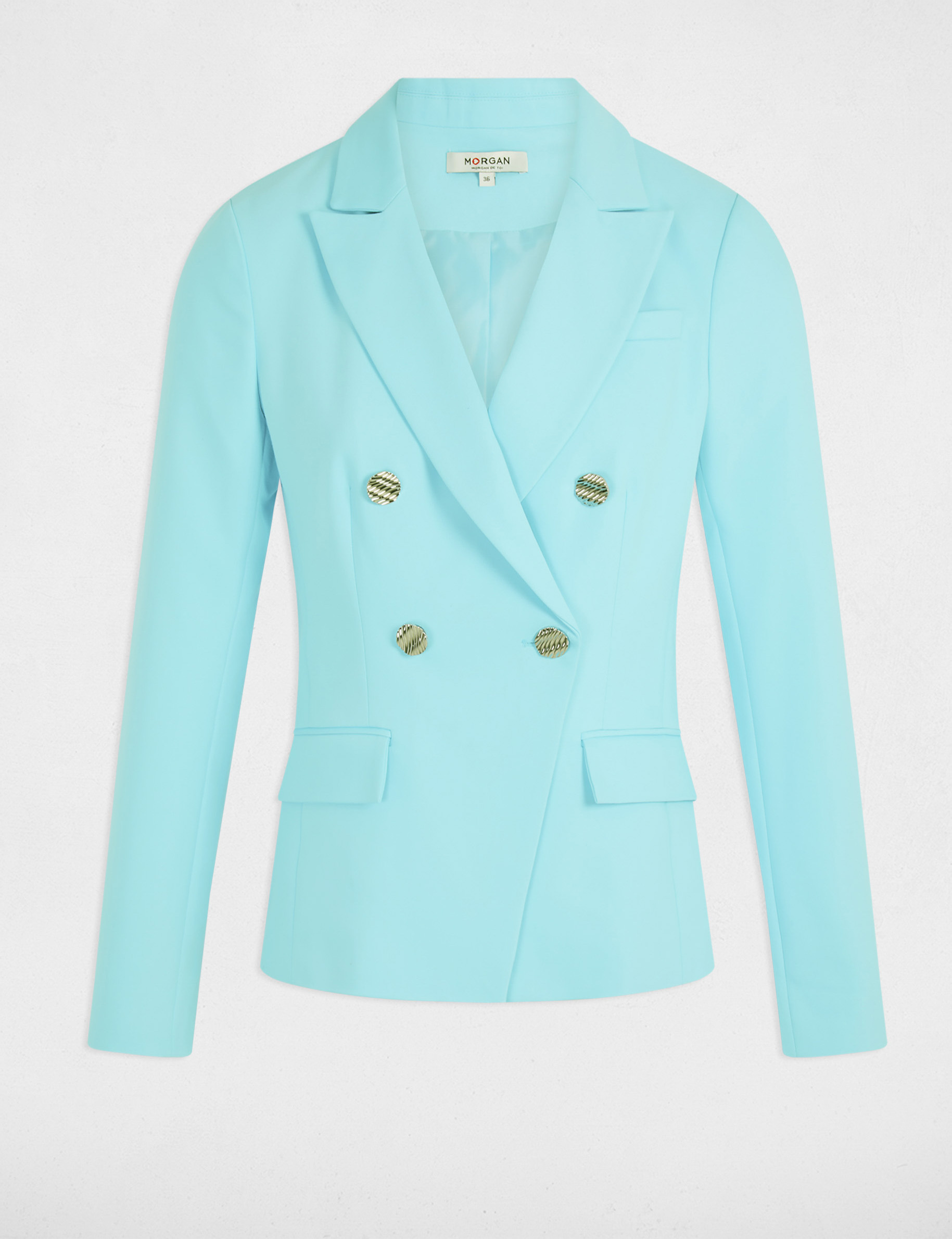 blazer mit doppelter knopfleiste himmelblau damen Blazer mit doppelter Knopfleiste himmelblau damen
