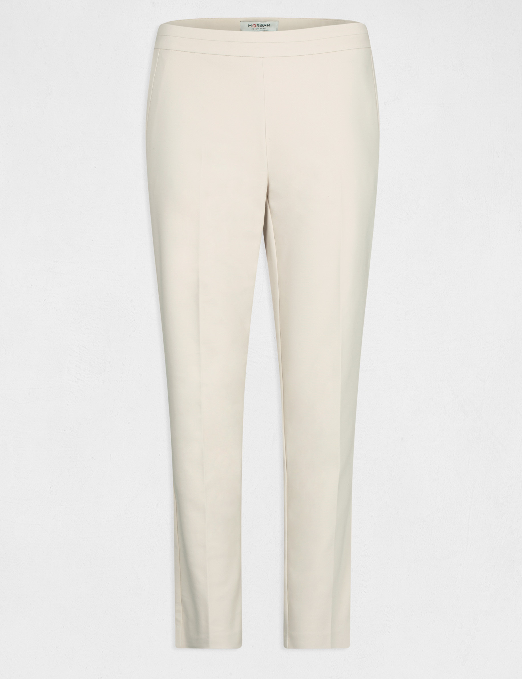 Pantalon cigarette 7/8&egrave;me ivoire femme