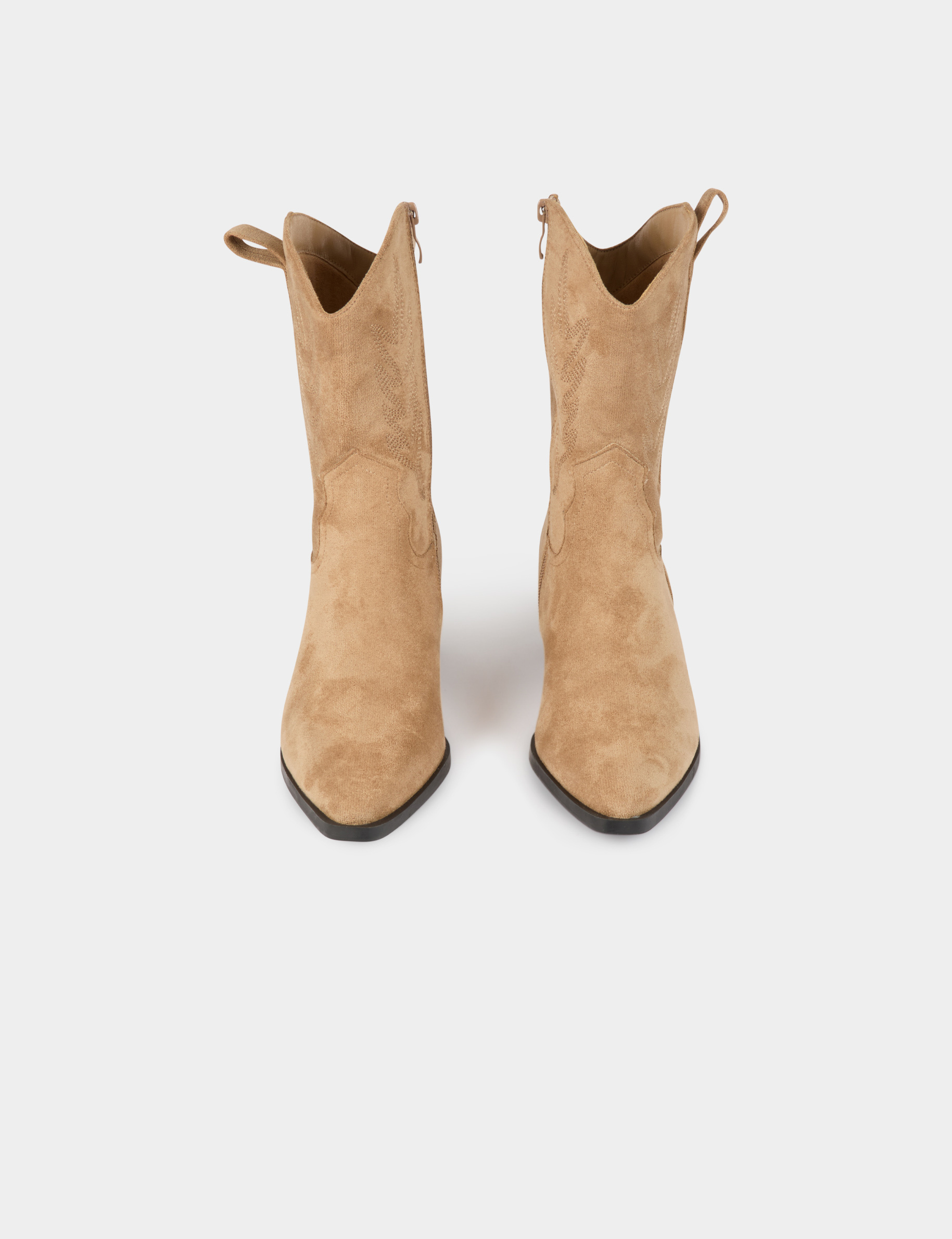 western stiefel mit absatz beige damen Western-Stiefel mit Absatz beige damen
