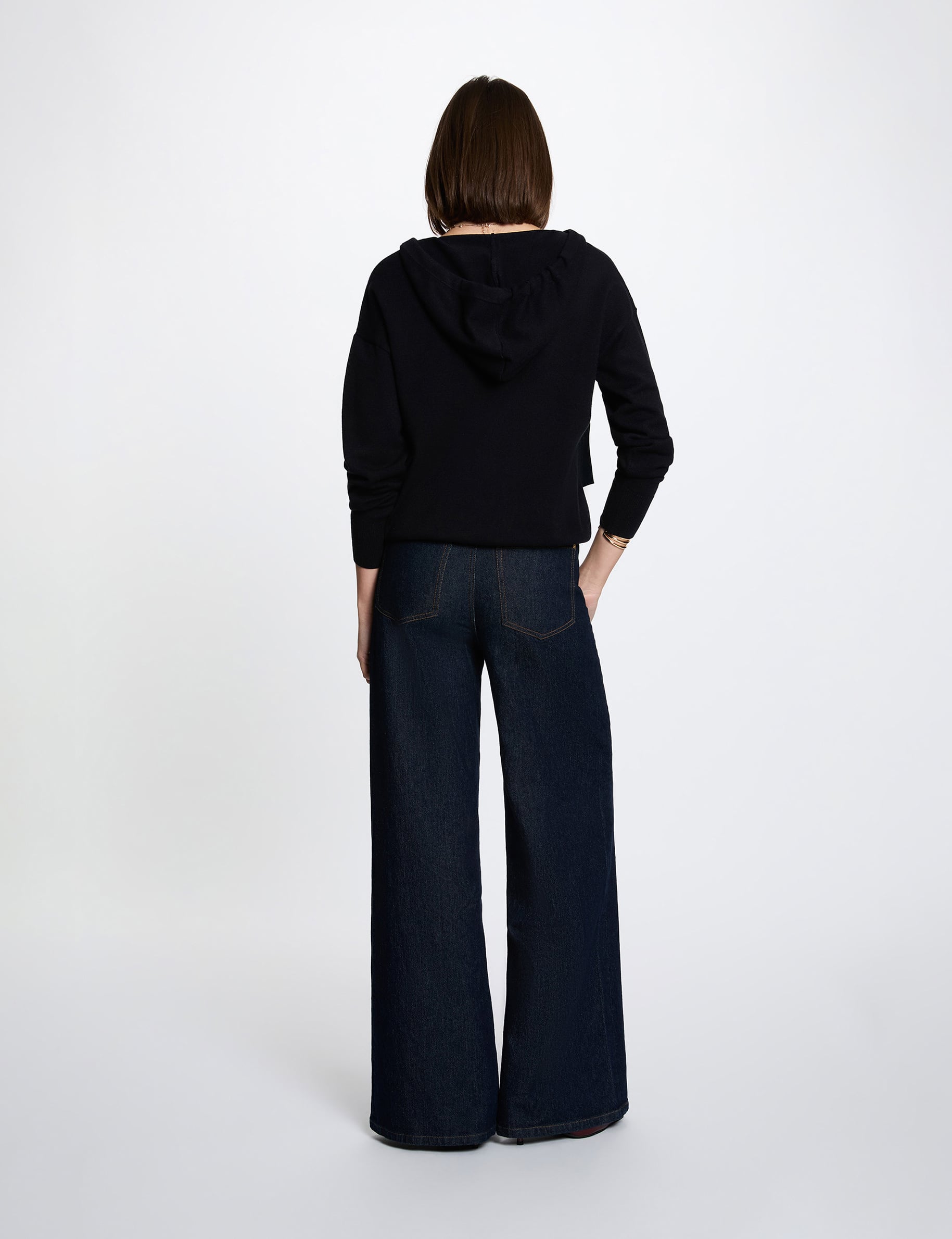 Kapuzensweater marineblau damen