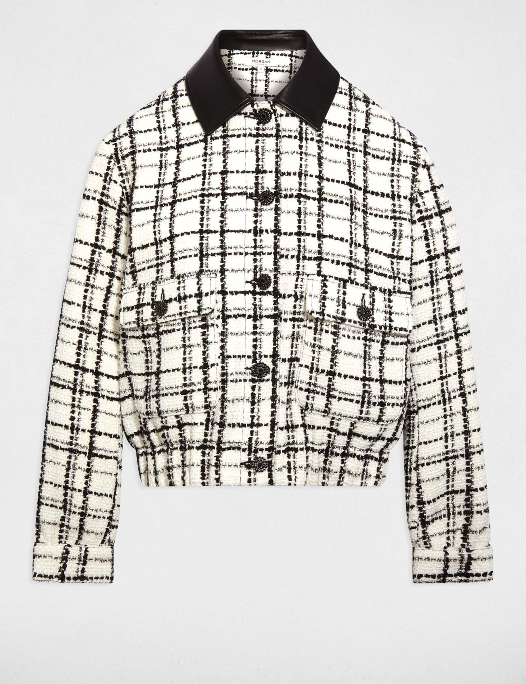 Oversize-Tweedjacke mehrfarbig damen