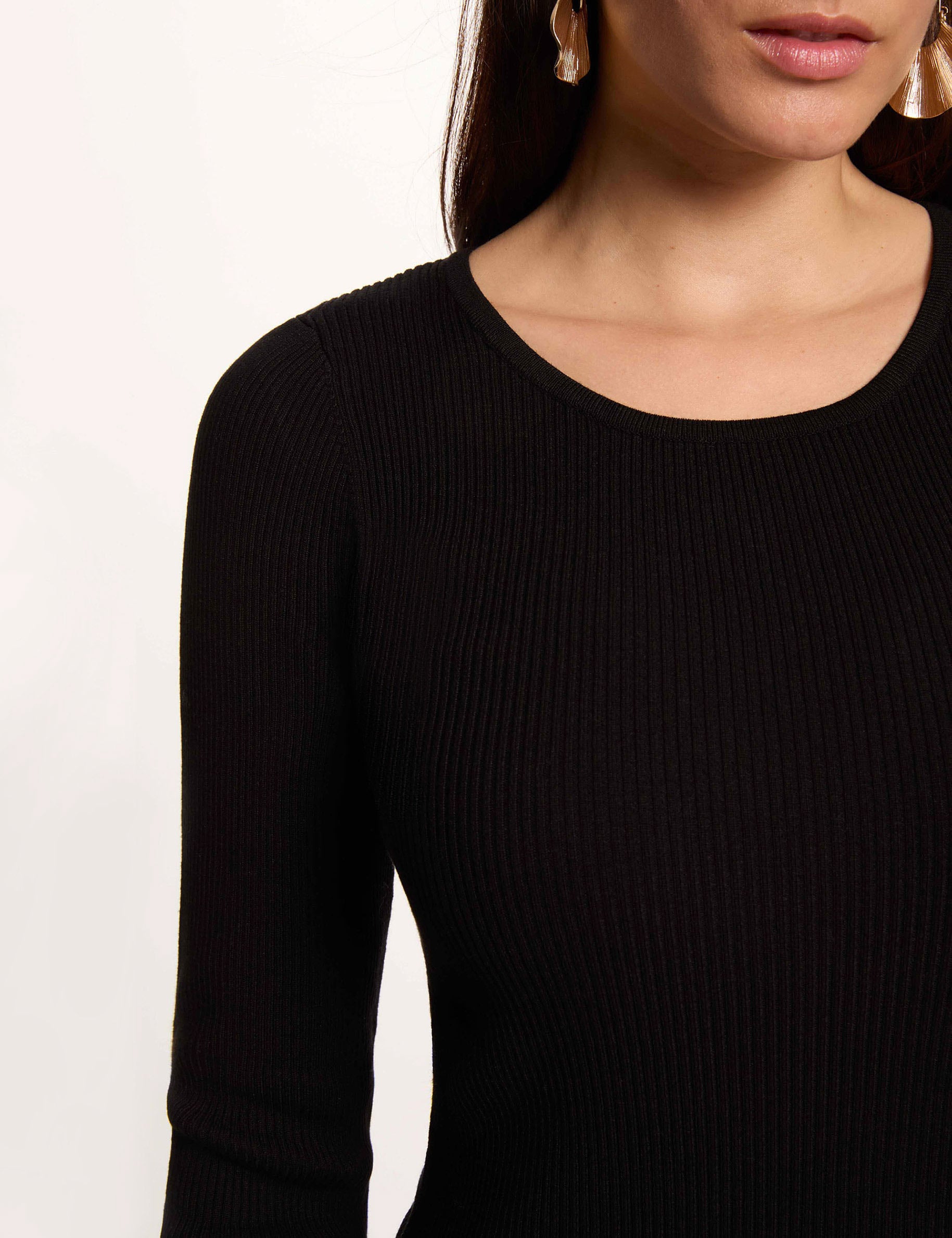 Kurzes Tweed-Kleid schwarz damen