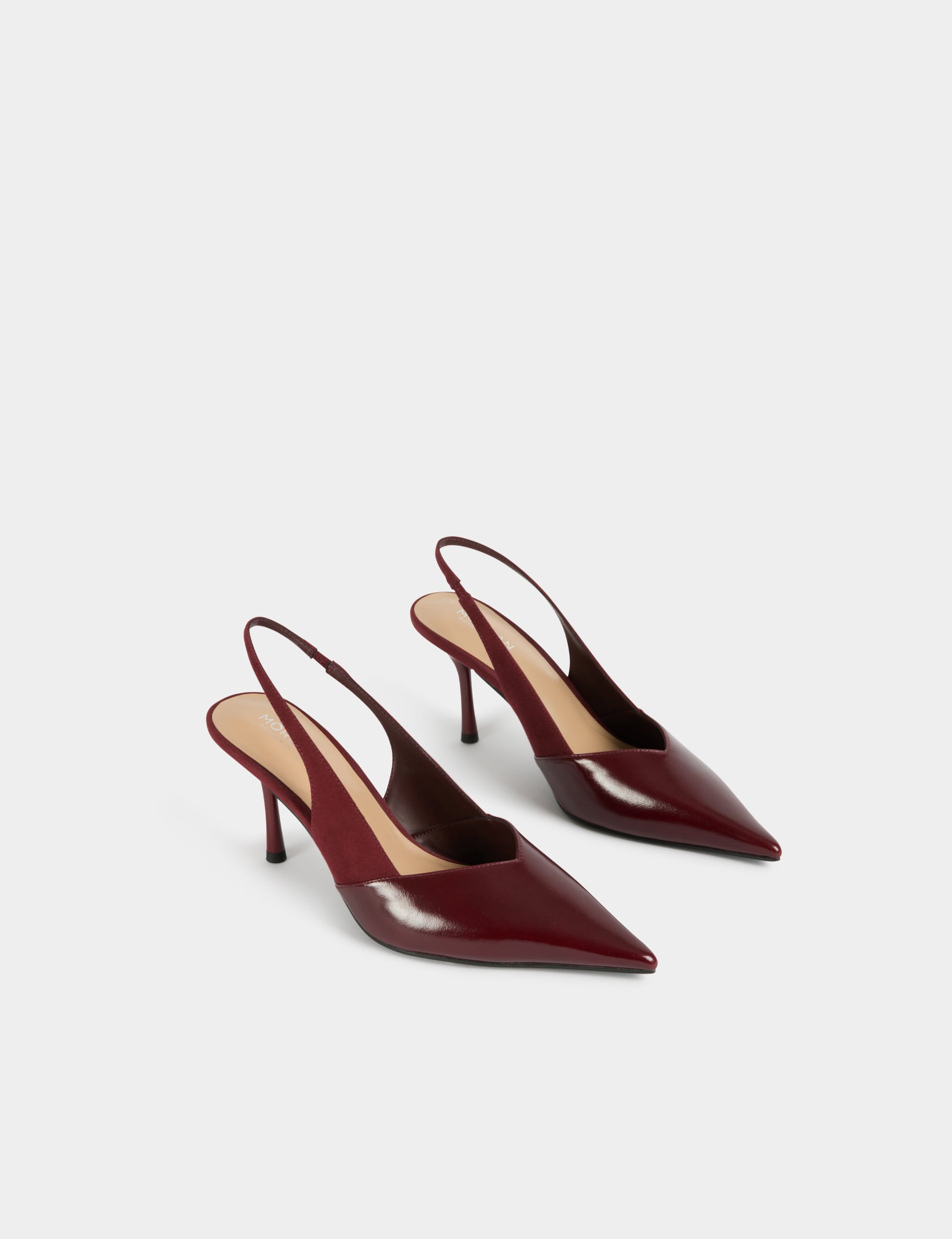Escarpin slingback bordeaux femme