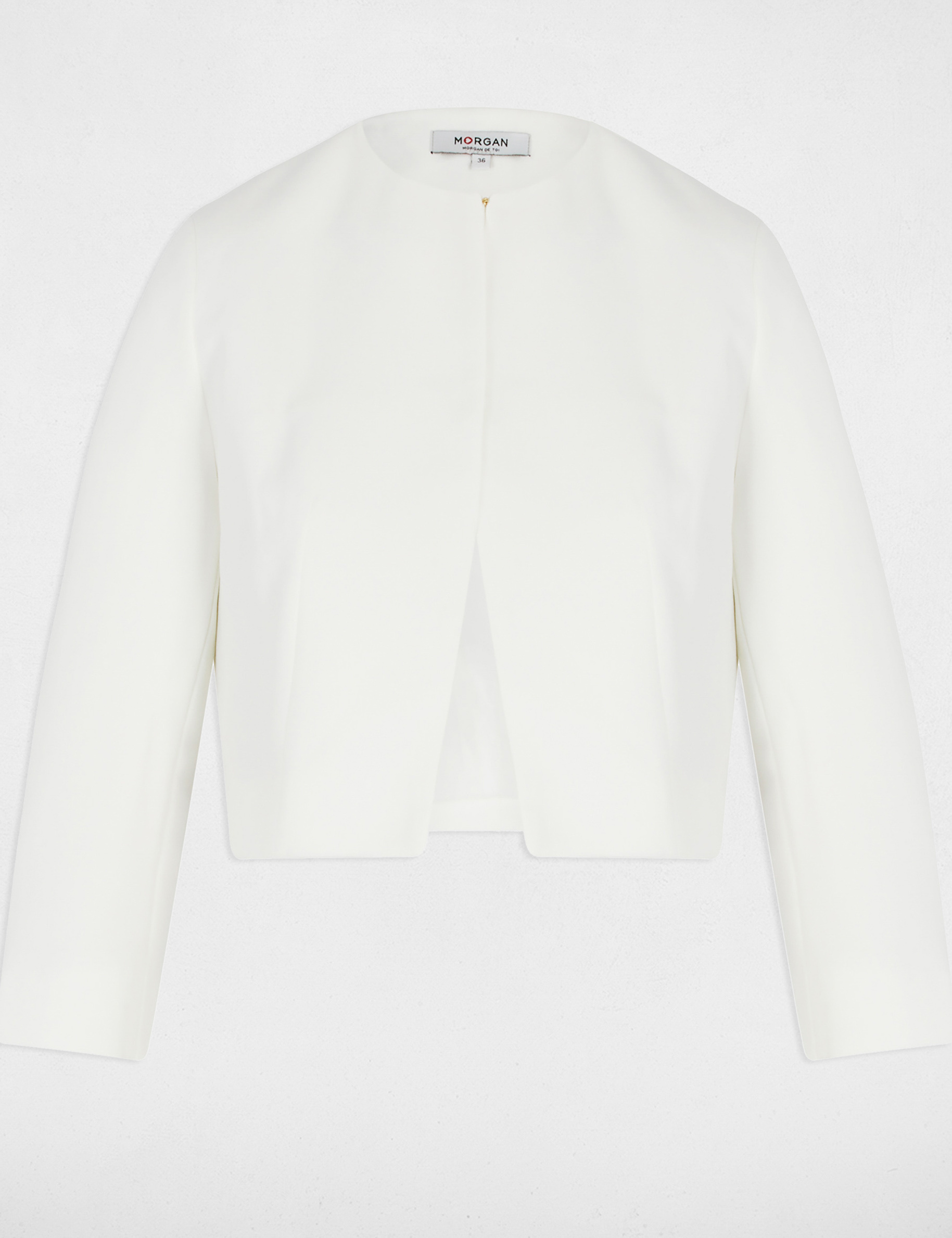 veste courte manches 34 blanc femme Veste courte manches 3/4 blanc femme