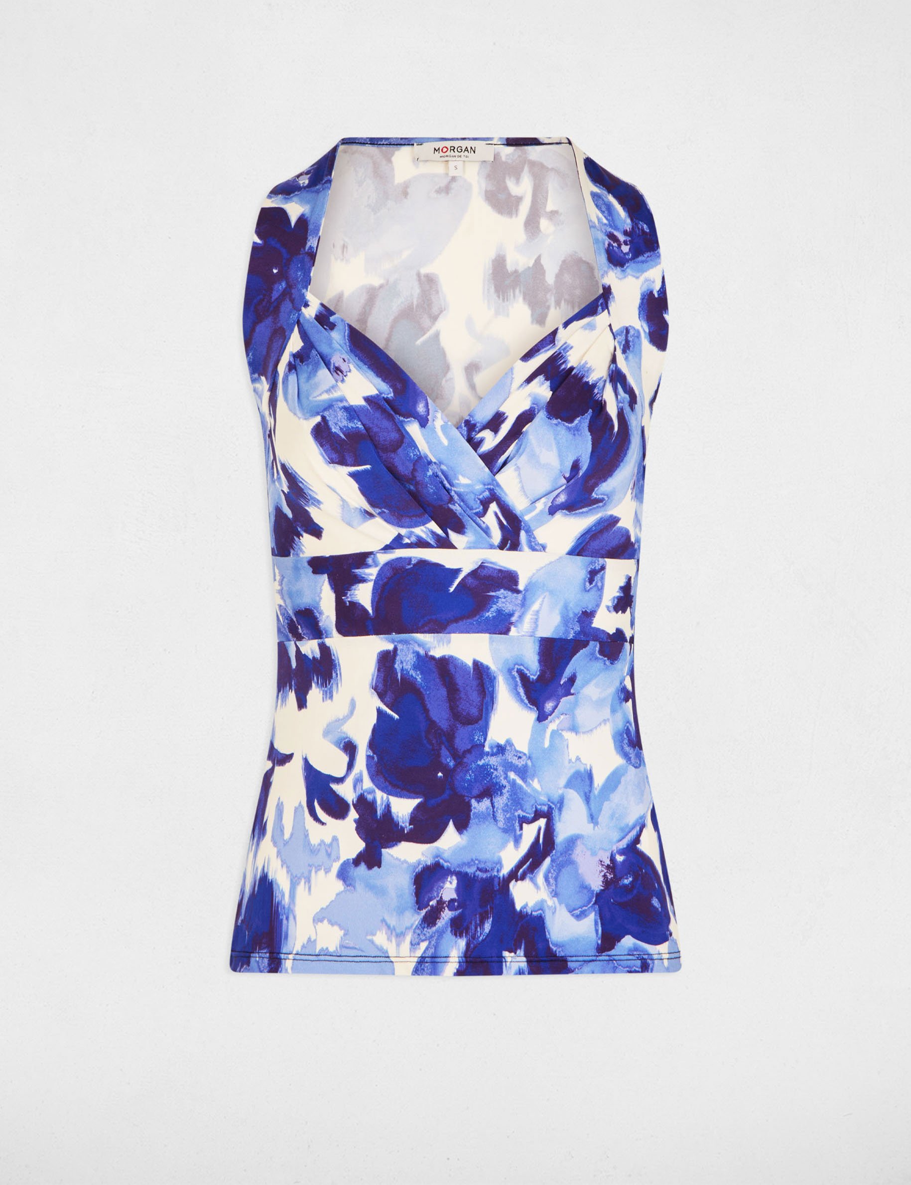 Tailliertes T-Shirt mit Herzausschnitt mehrfarbig damen