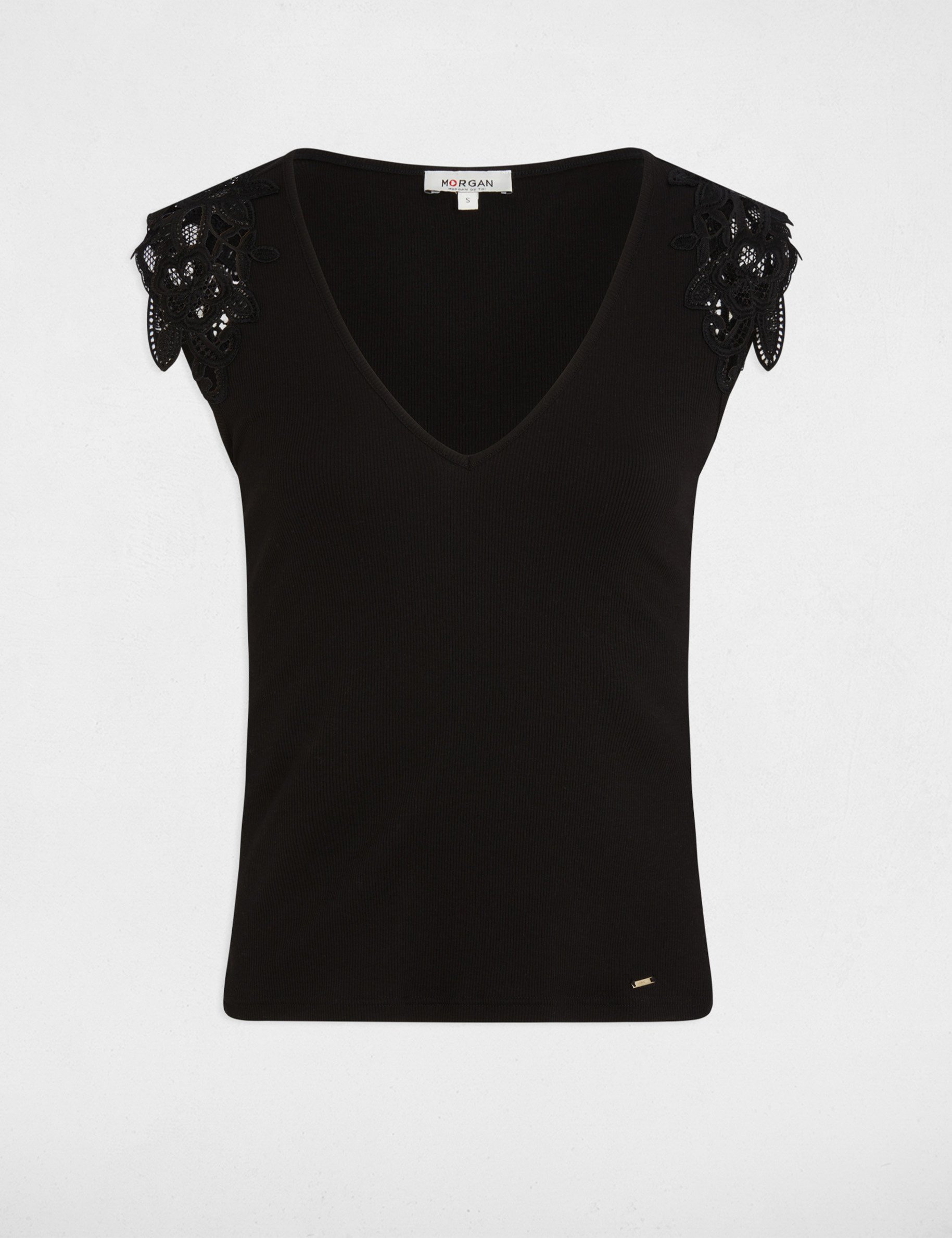 &Auml;rmelloses Top schwarz damen