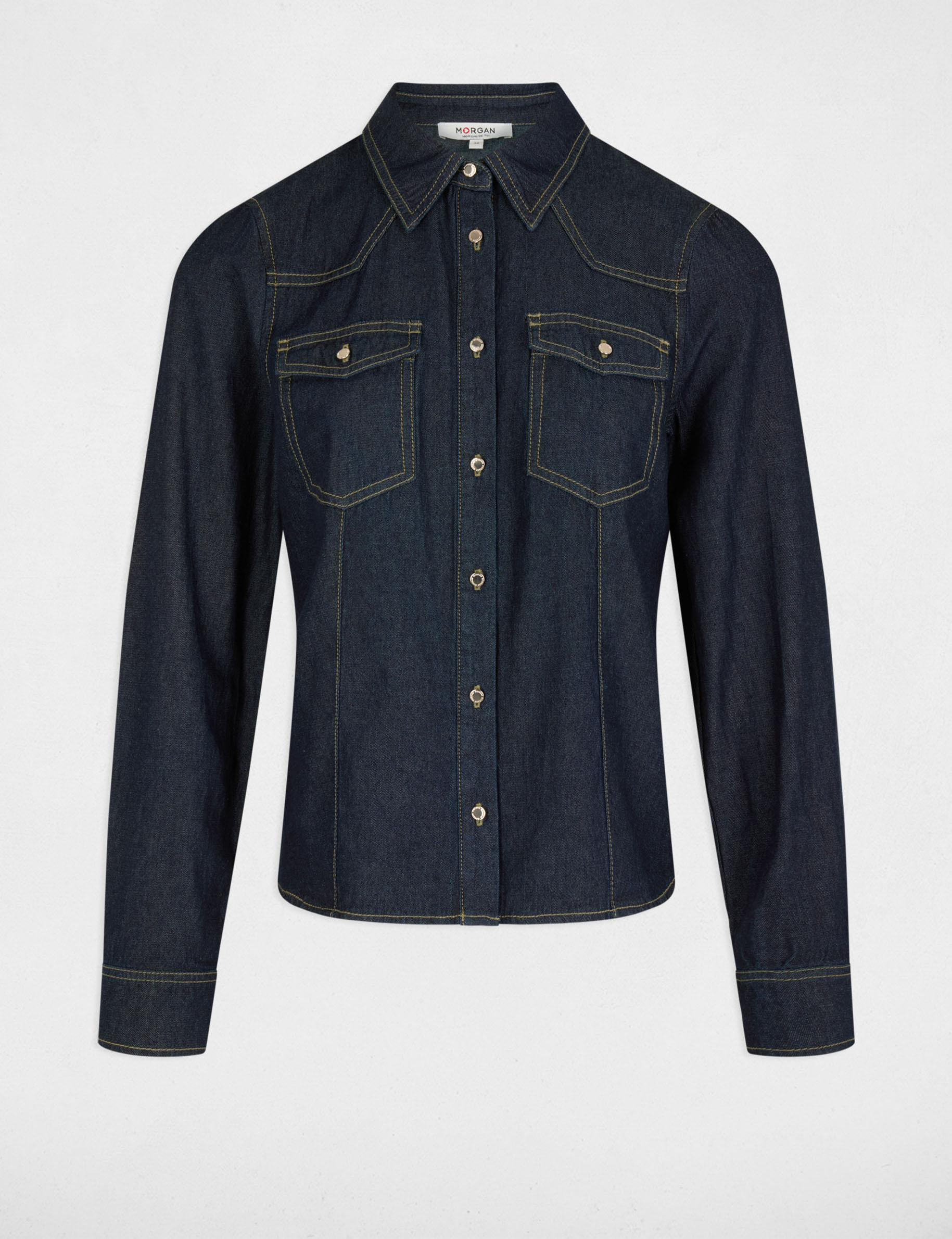 chemise manches longues denim brut femme Chemise manches longues denim brut femme