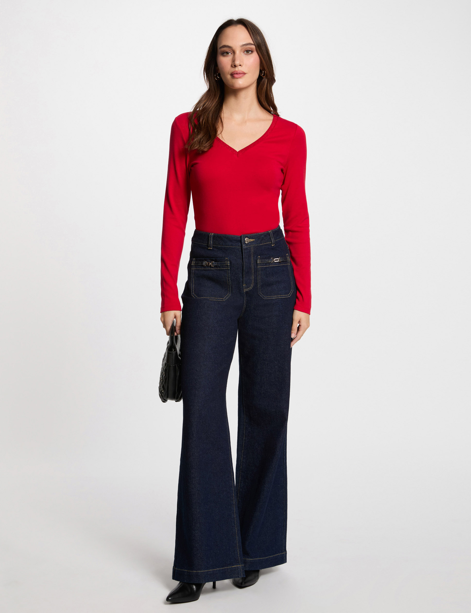 langarm t shirt rot damen Langarm-T-Shirt rot damen