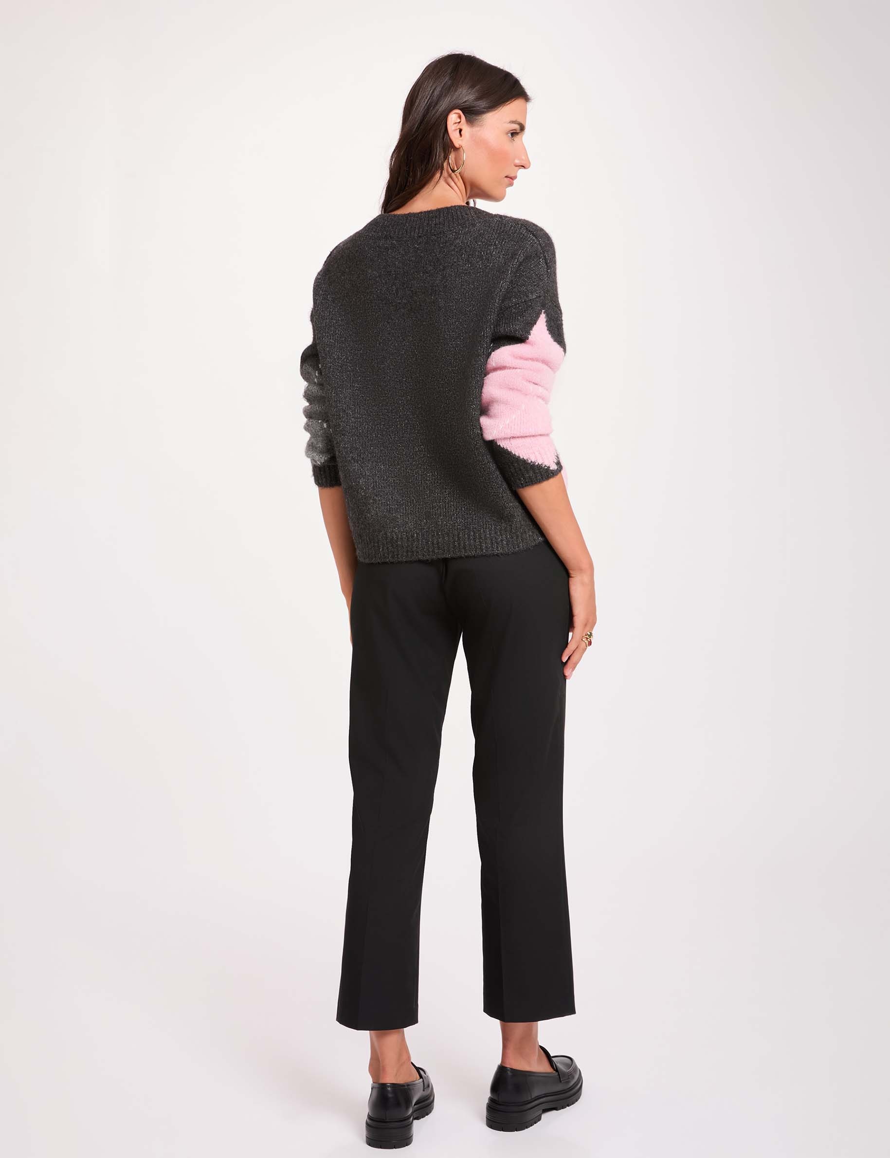Slim-Zigarettenhose schwarz damen