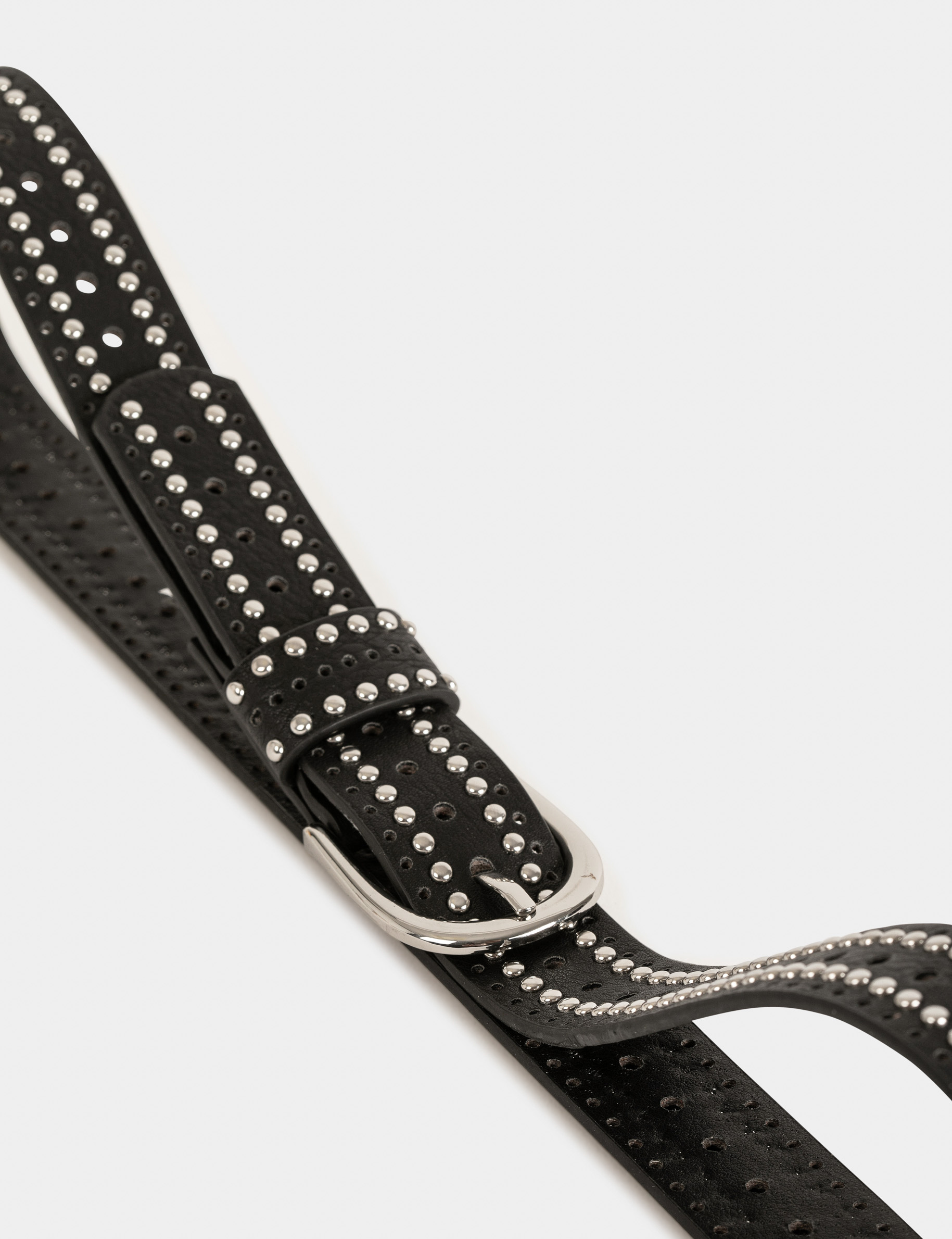 gurtel mit nieten und perforationen schwarz damen Gürtel mit Nieten und Perforationen schwarz damen