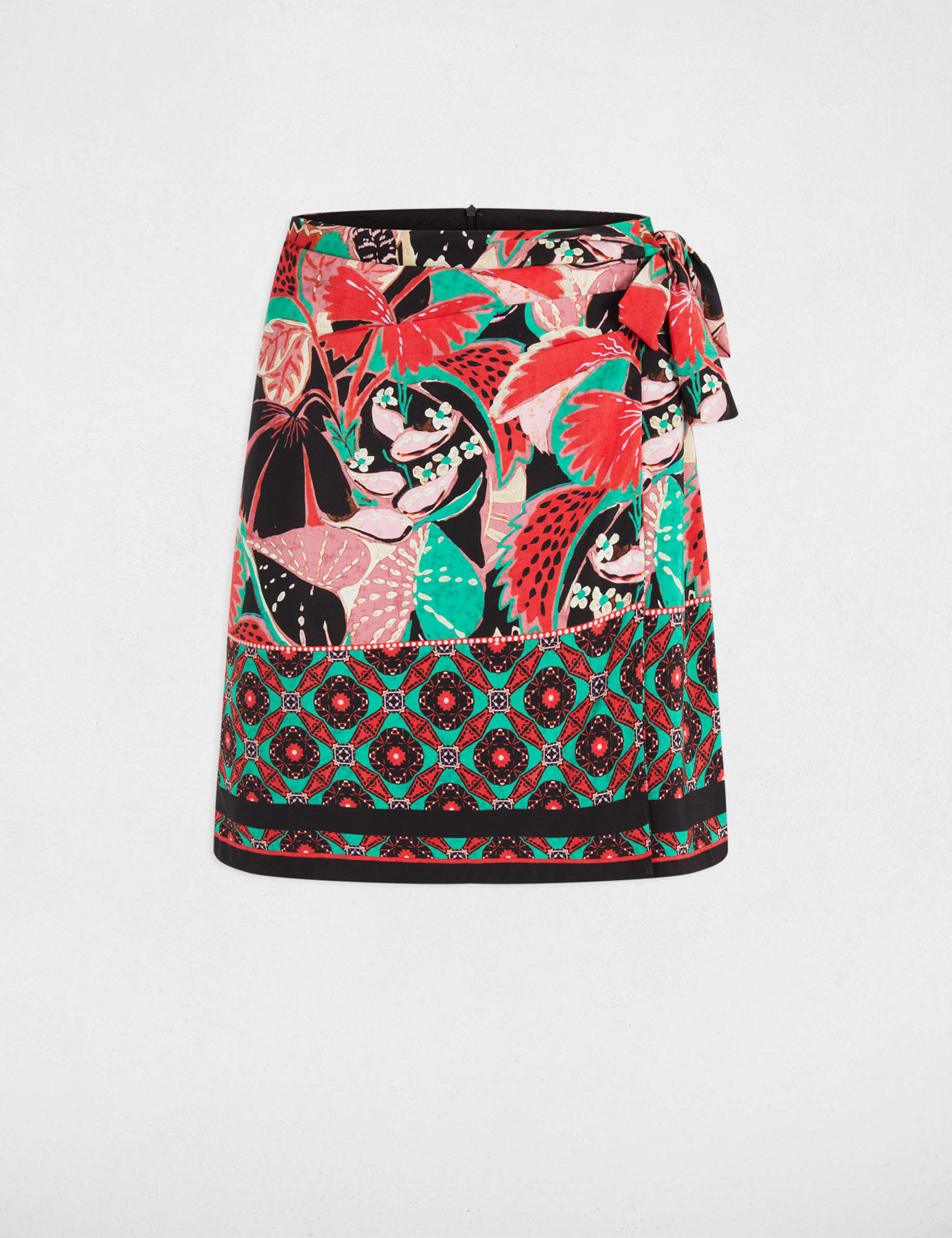 Jupe nouée imprimée multicolore femme