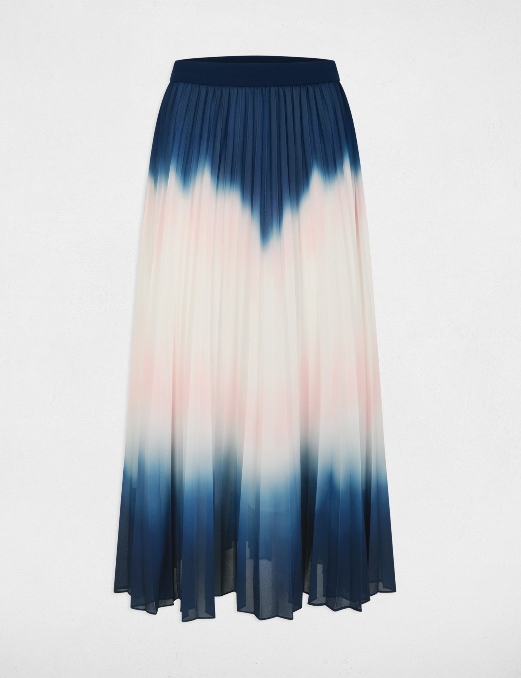 Jupe longue pliss&eacute;e multicolore femme