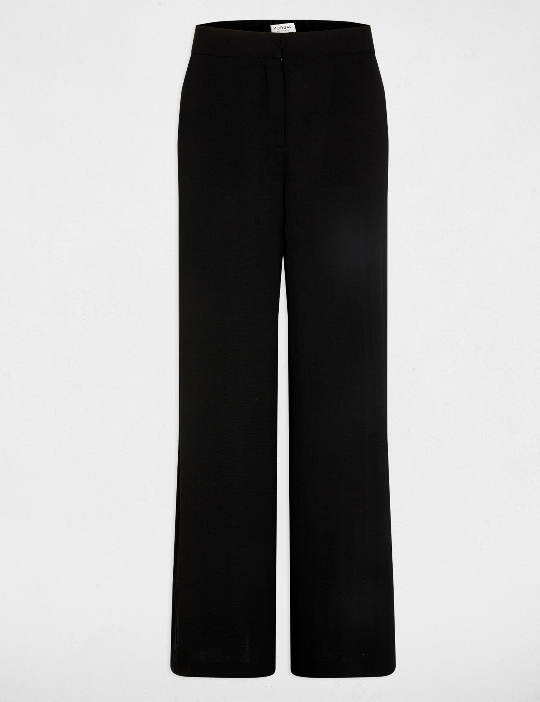 Pantalon large fluide noir femme
