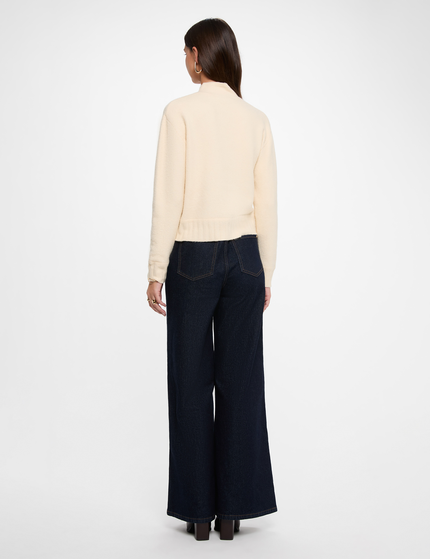 Rollkragenpullover beige damen
