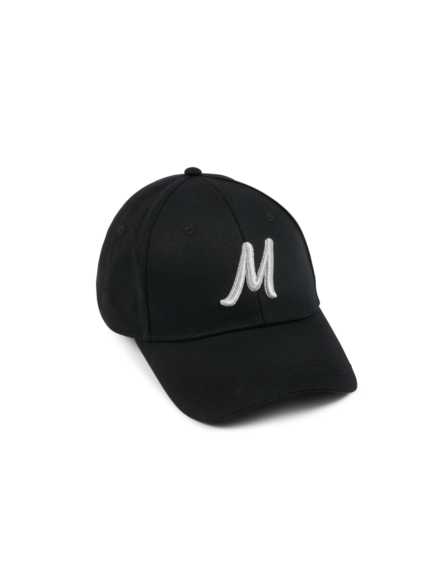 kappe mit m stickerei schwarz damen Kappe mit M-Stickerei schwarz damen