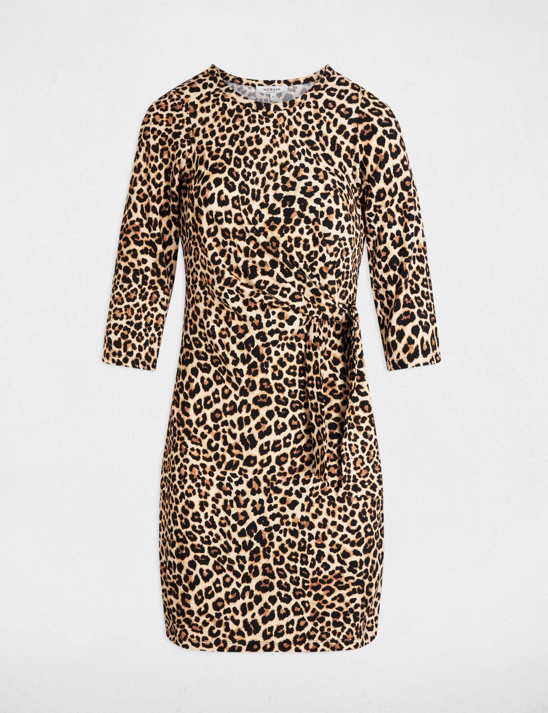 robe courte ajustee imprimee multicolore femme Robe courte ajustée imprimée multicolore femme