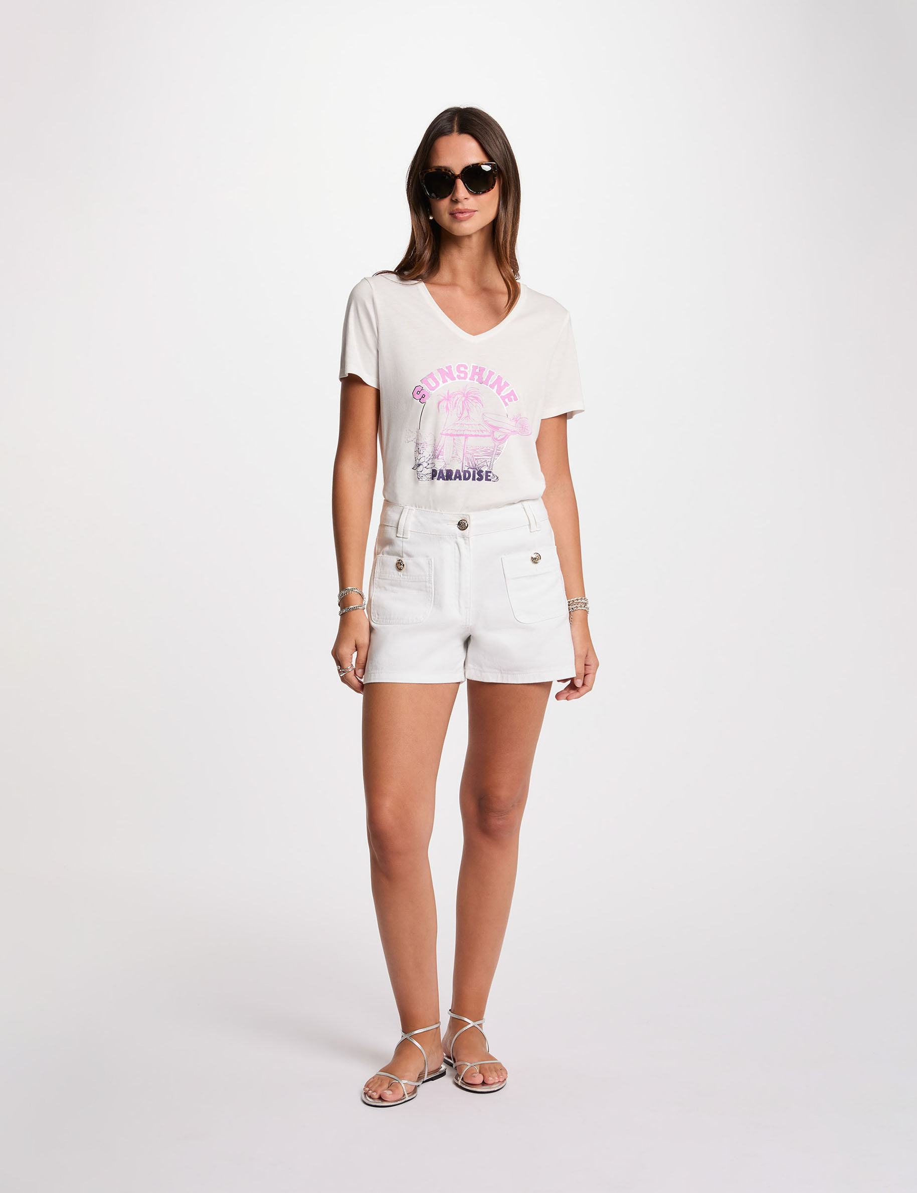 t shirt mit aufschrift weiss damen T-Shirt mit Aufschrift weiss damen