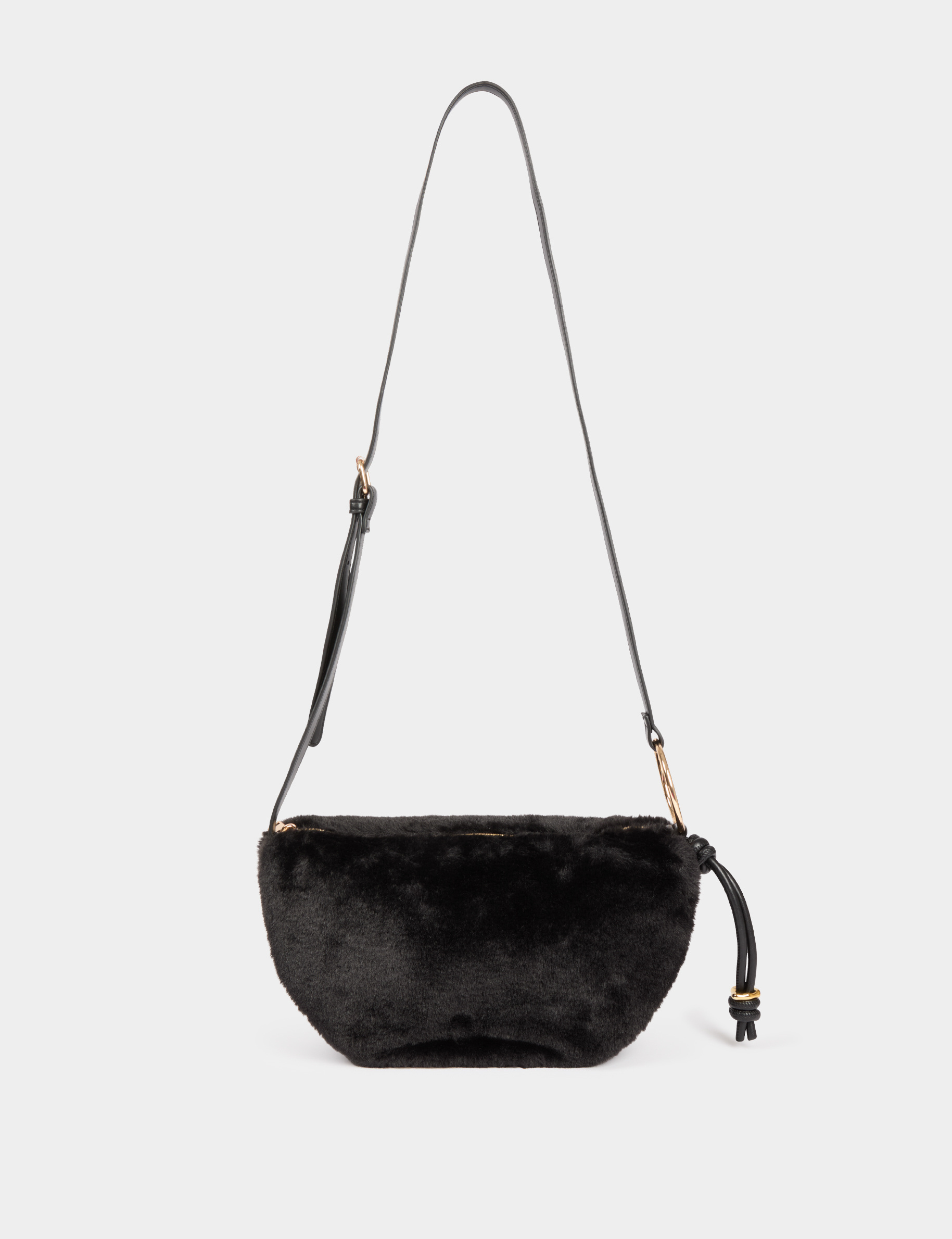 Halbmond-Tasche schwarz damen