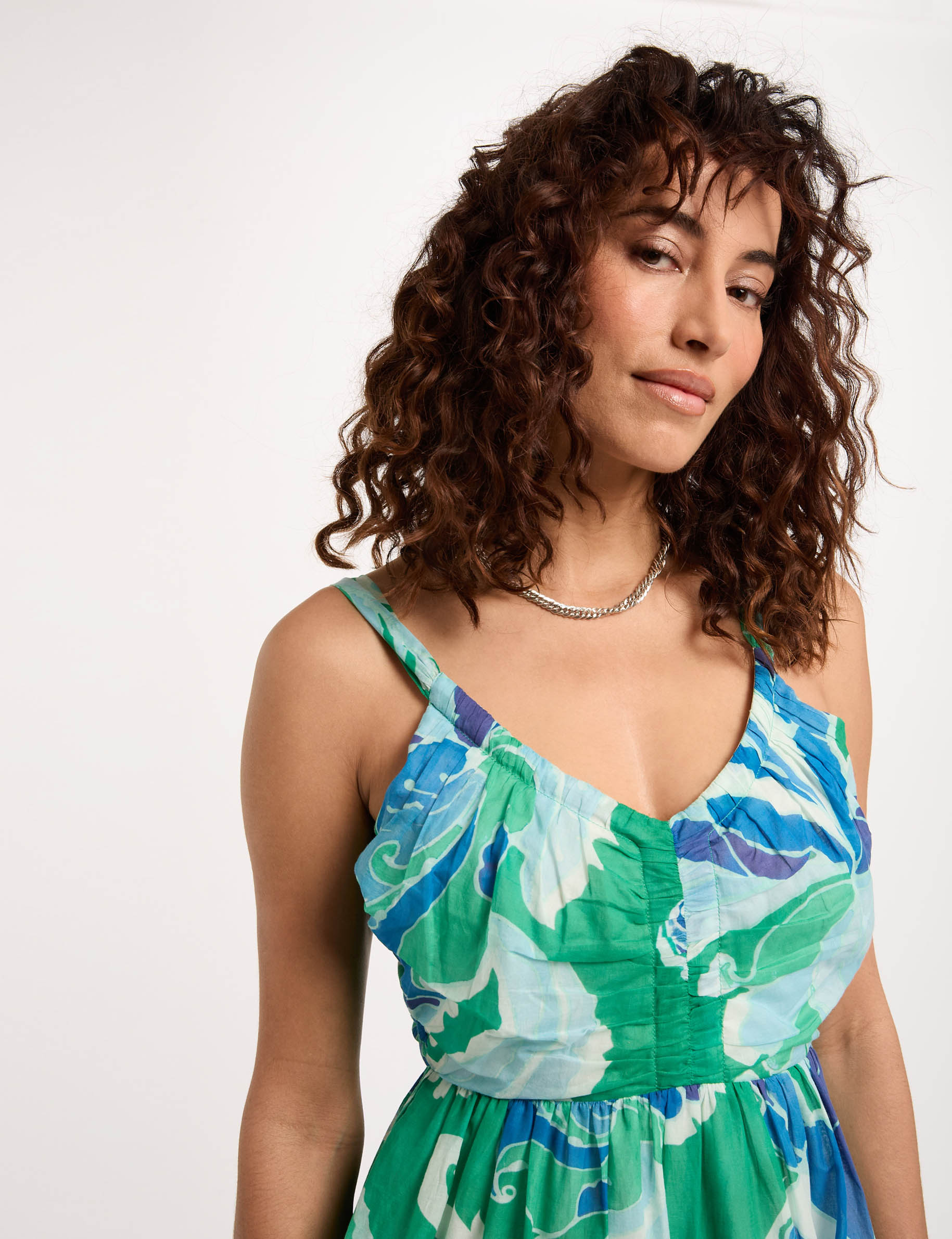 robe courte trapeze imprimee multicolore femme Robe courte trapèze imprimée multicolore femme