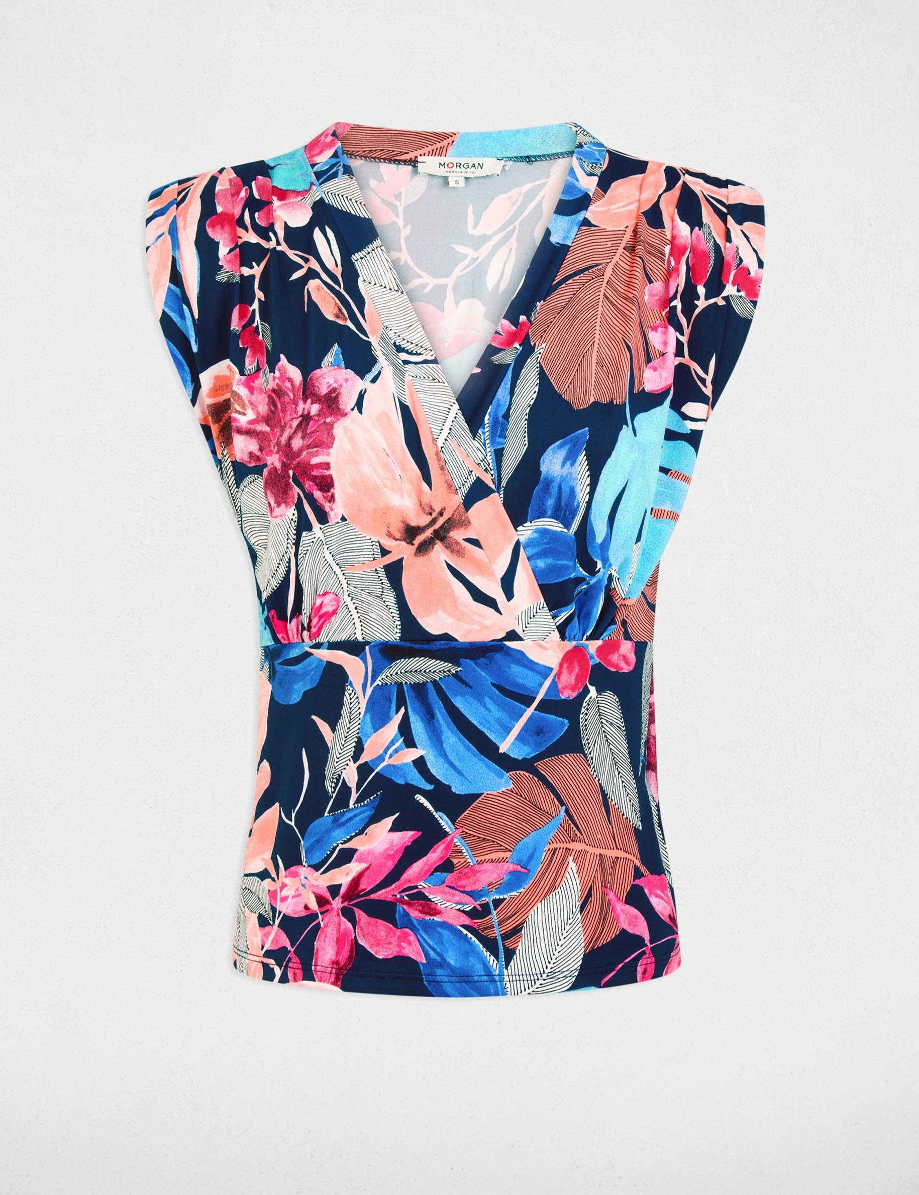 &Auml;rmelloses, enges T-Shirt mehrfarbig damen