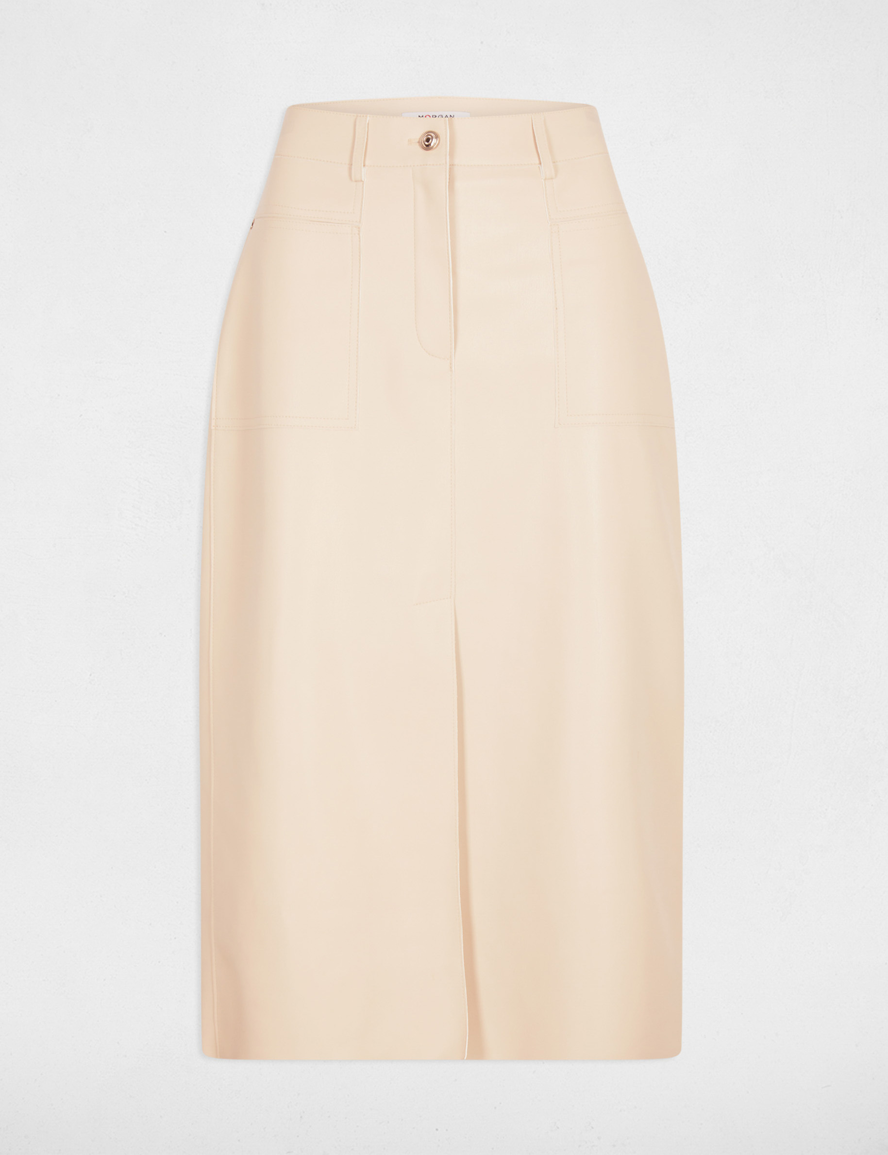 Figurbetonter Bleistiftrock creme damen