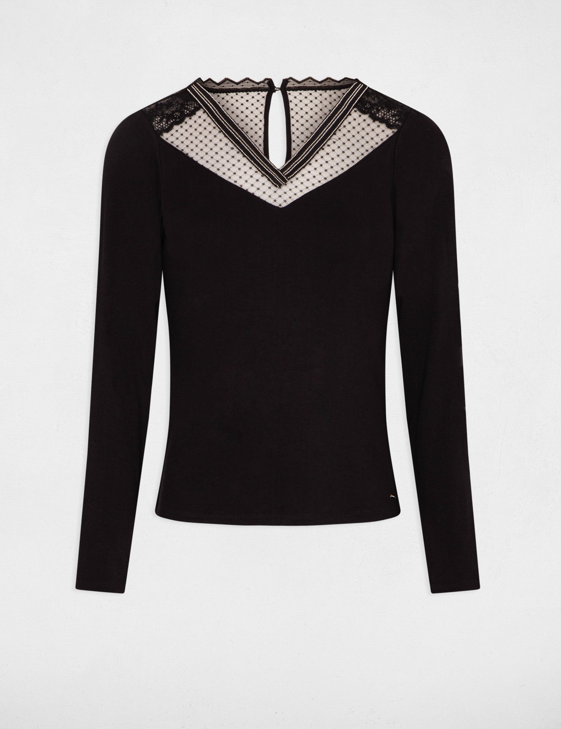 T-shirt manches longues noir femme