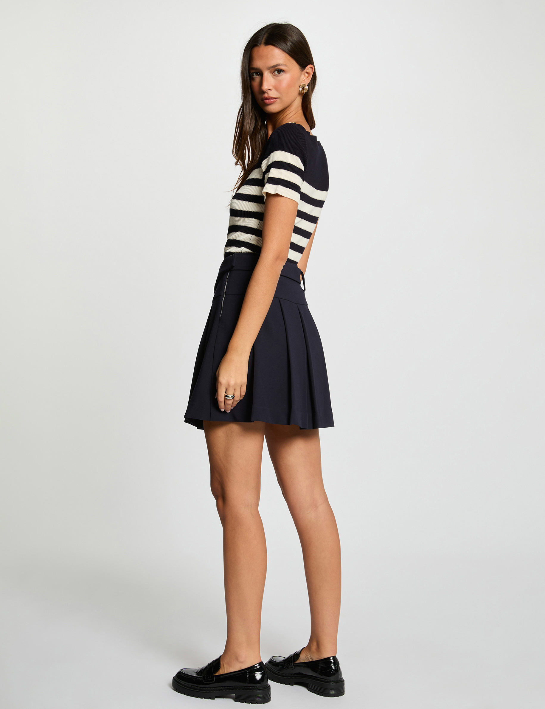 Pullover mit Rundkragen marineblau damen