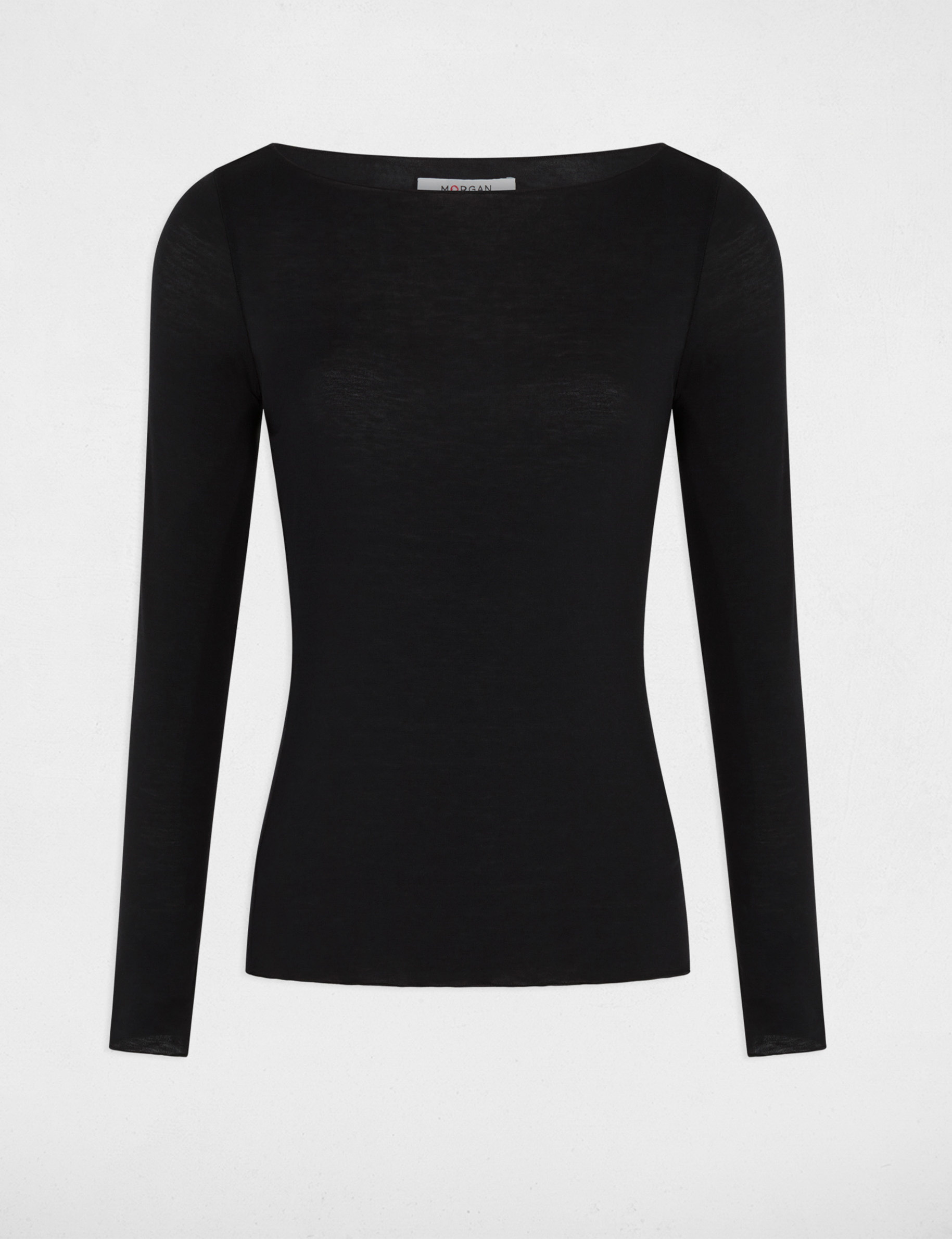 Langarm-T-Shirt schwarz damen