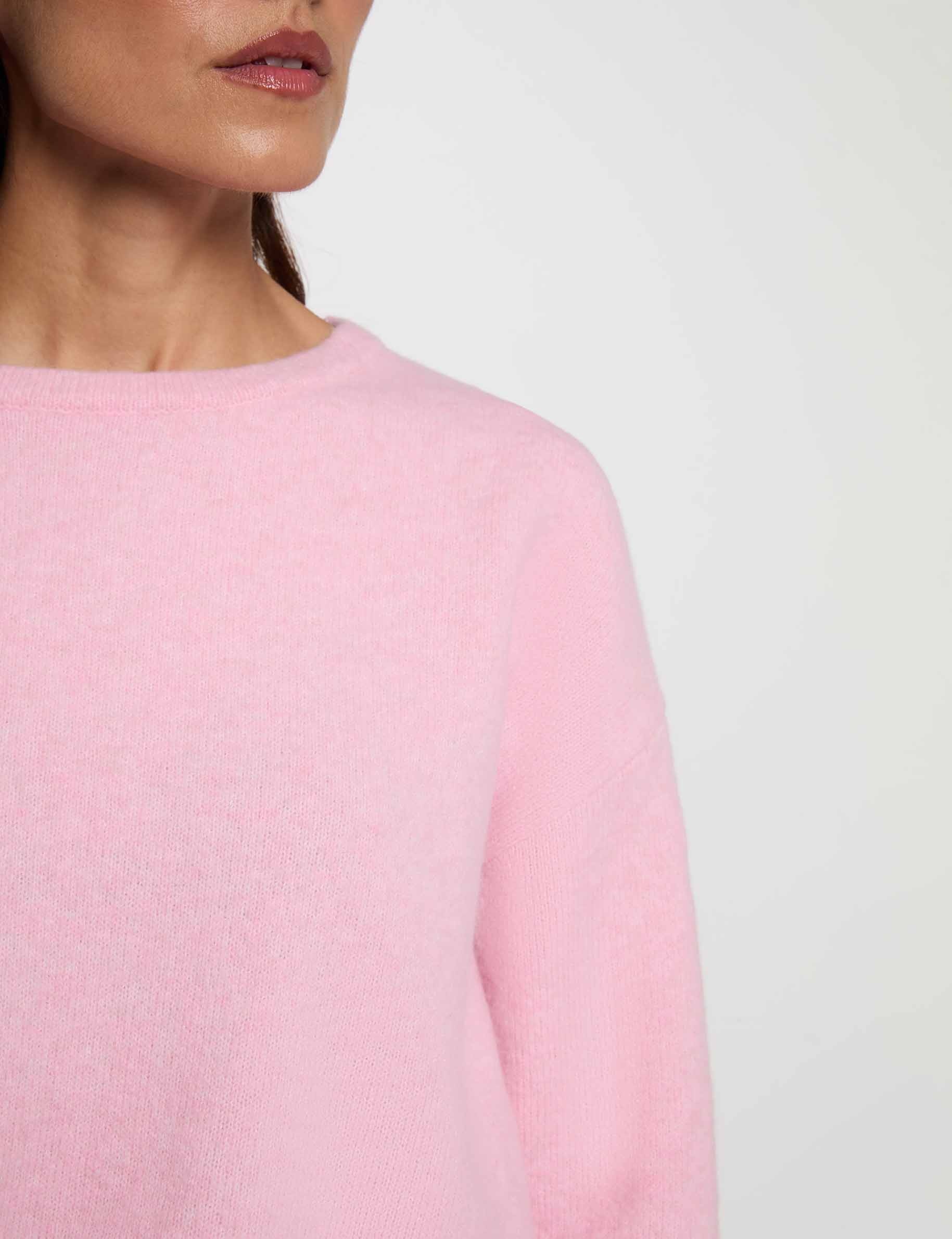 Pullover mit Rundhalsausschnitt pastellrosa damen
