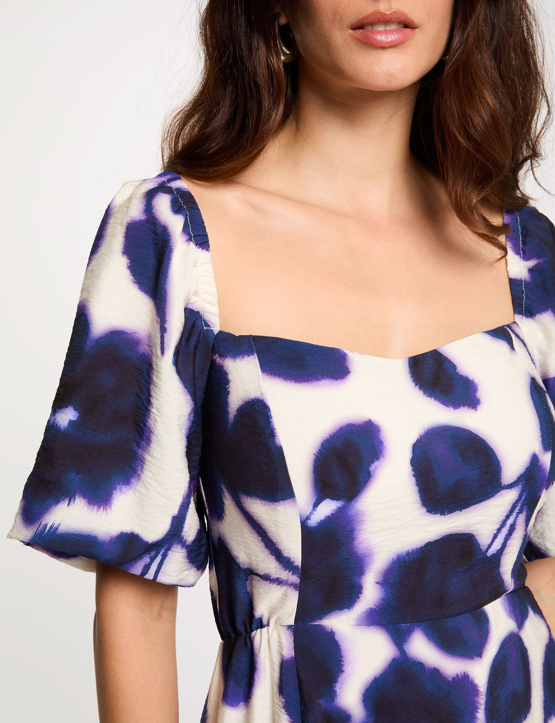 langes flieendes kleid mit muster mehrfarbig damen Langes fließendes Kleid mit Muster mehrfarbig damen